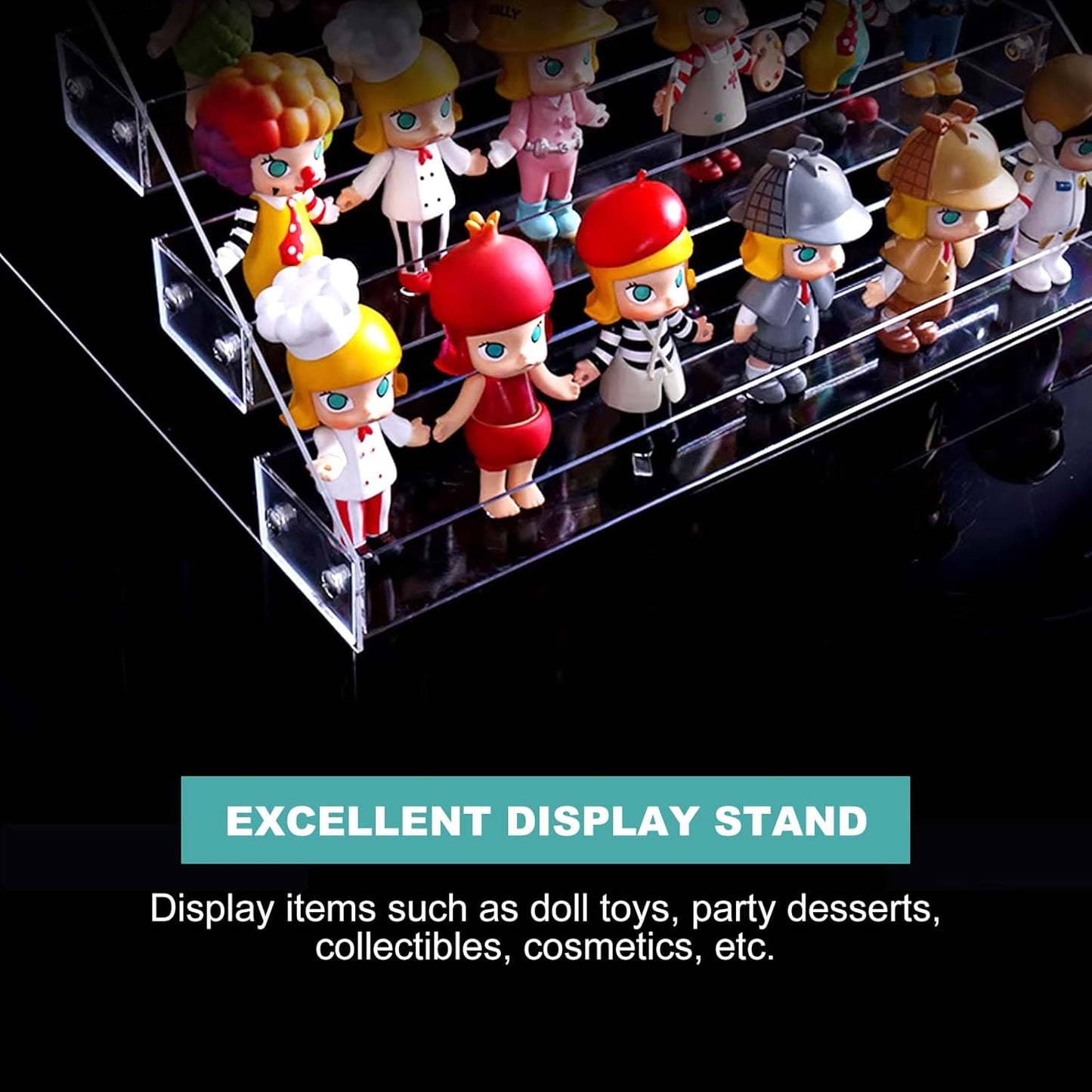 Display Organizer / Easy Assemble Cupcake Stand / 4 Tier / Clear / 12 Inch