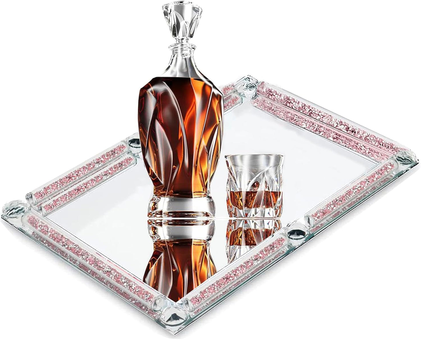 Large Glass Tray / Rose A / 15.7 x 11.8