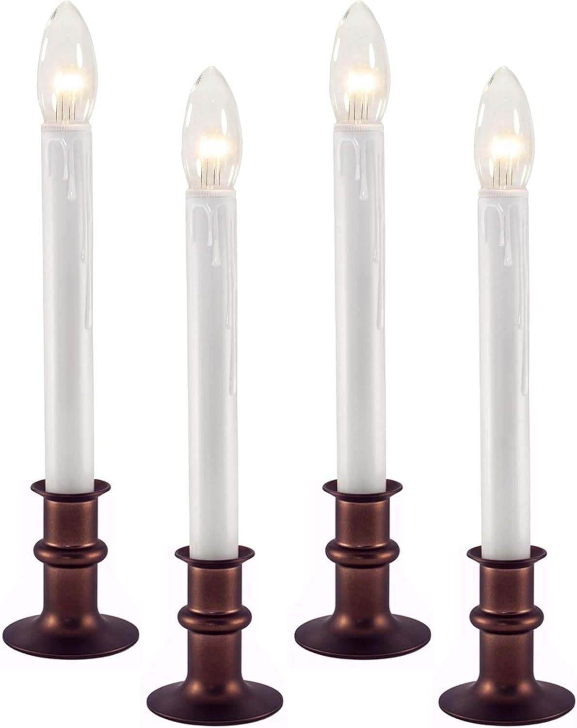 612 Vermont Ultra Bright Battery Operated LED Window Candles Antique Bronze