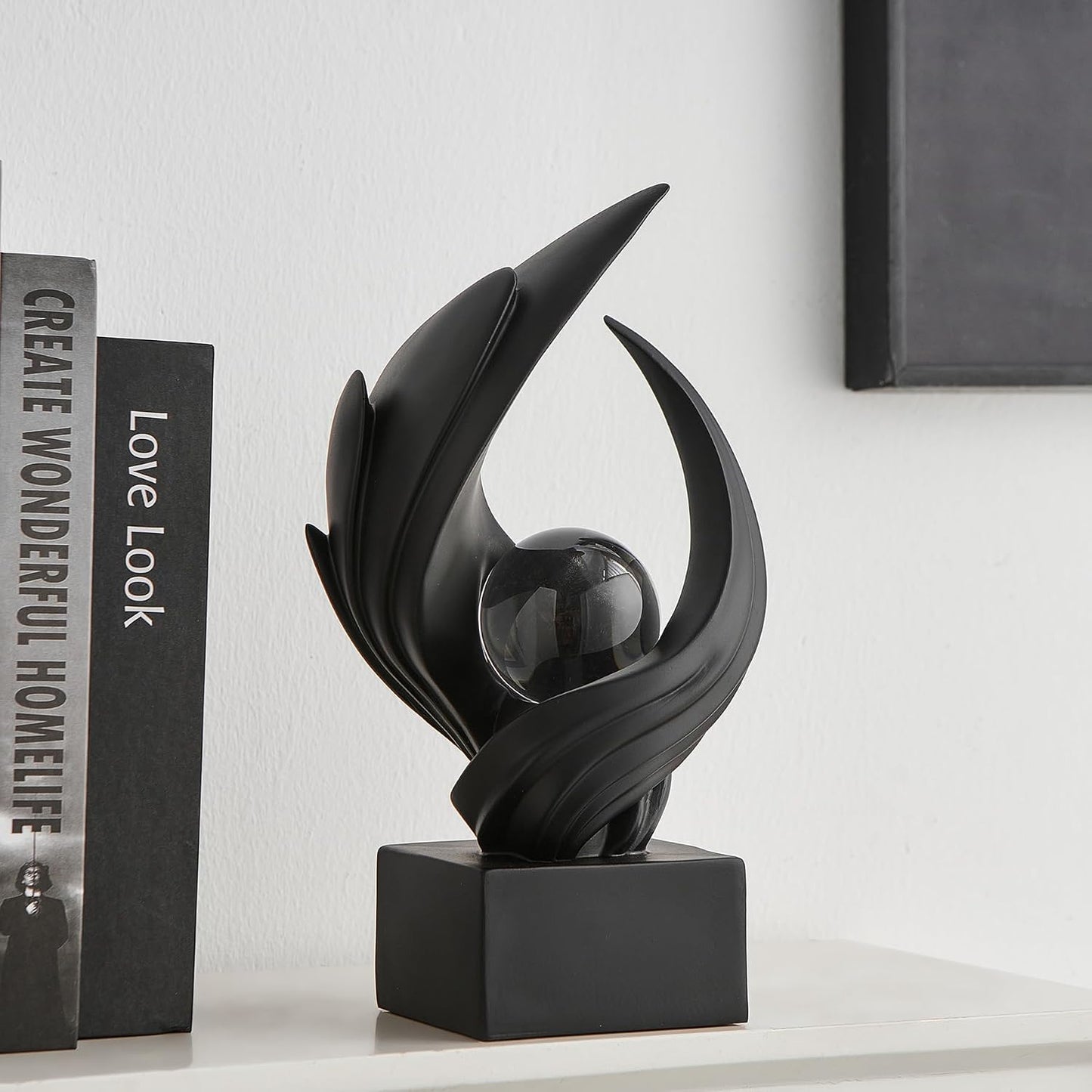 Resin Gold Decorative Statue / Black
