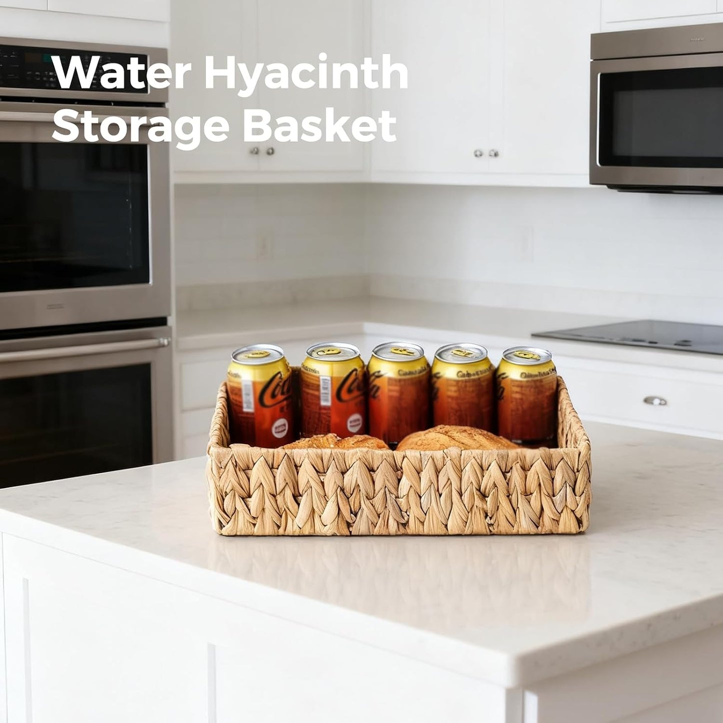 Large and Small Wicker Baskets Set / Natural / Set of 3
