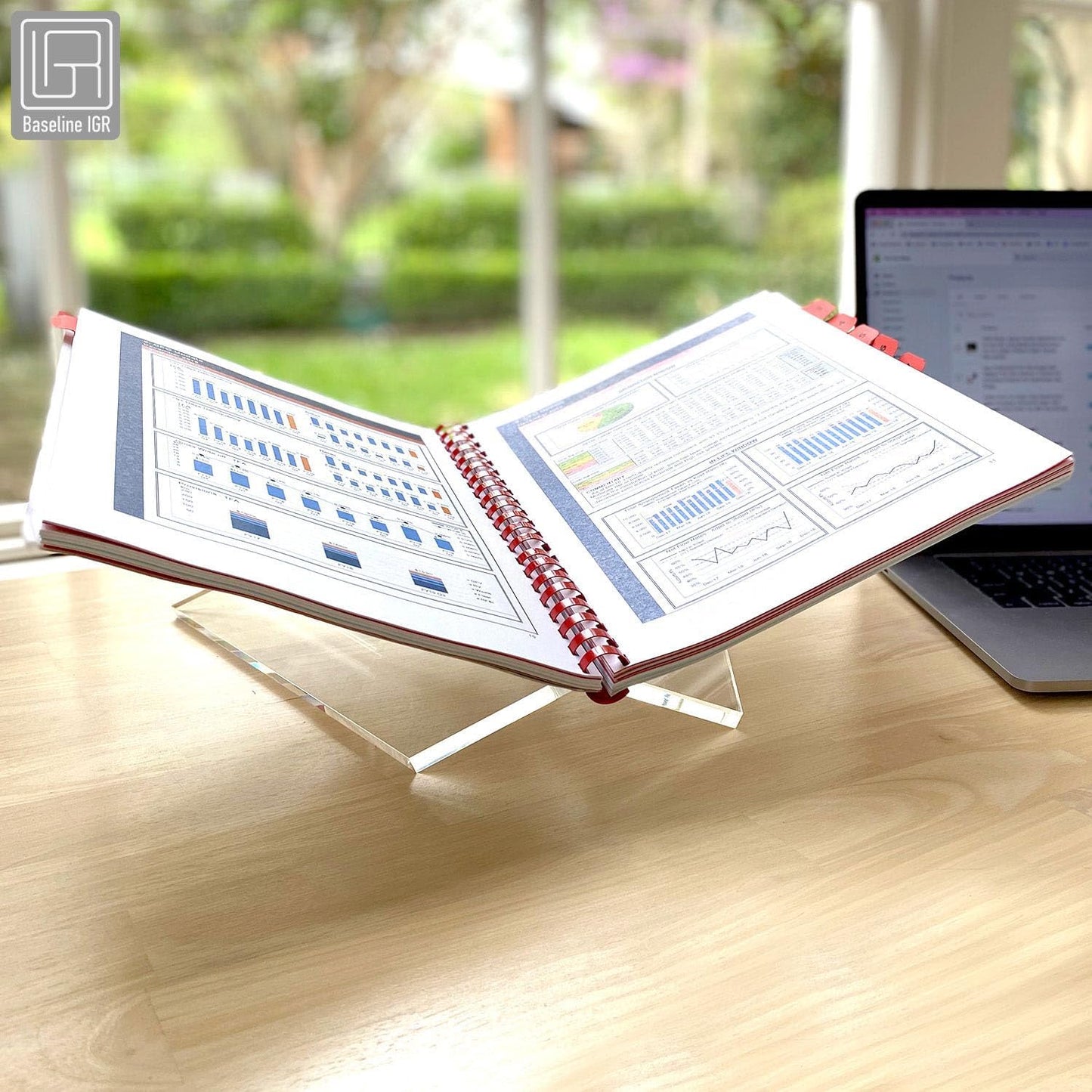 Large Clear Acrylic Book Stand, 12.5" x 9.5" x 5.5”, Acrylic Book Holder, Open Bookstand for Display and Reading