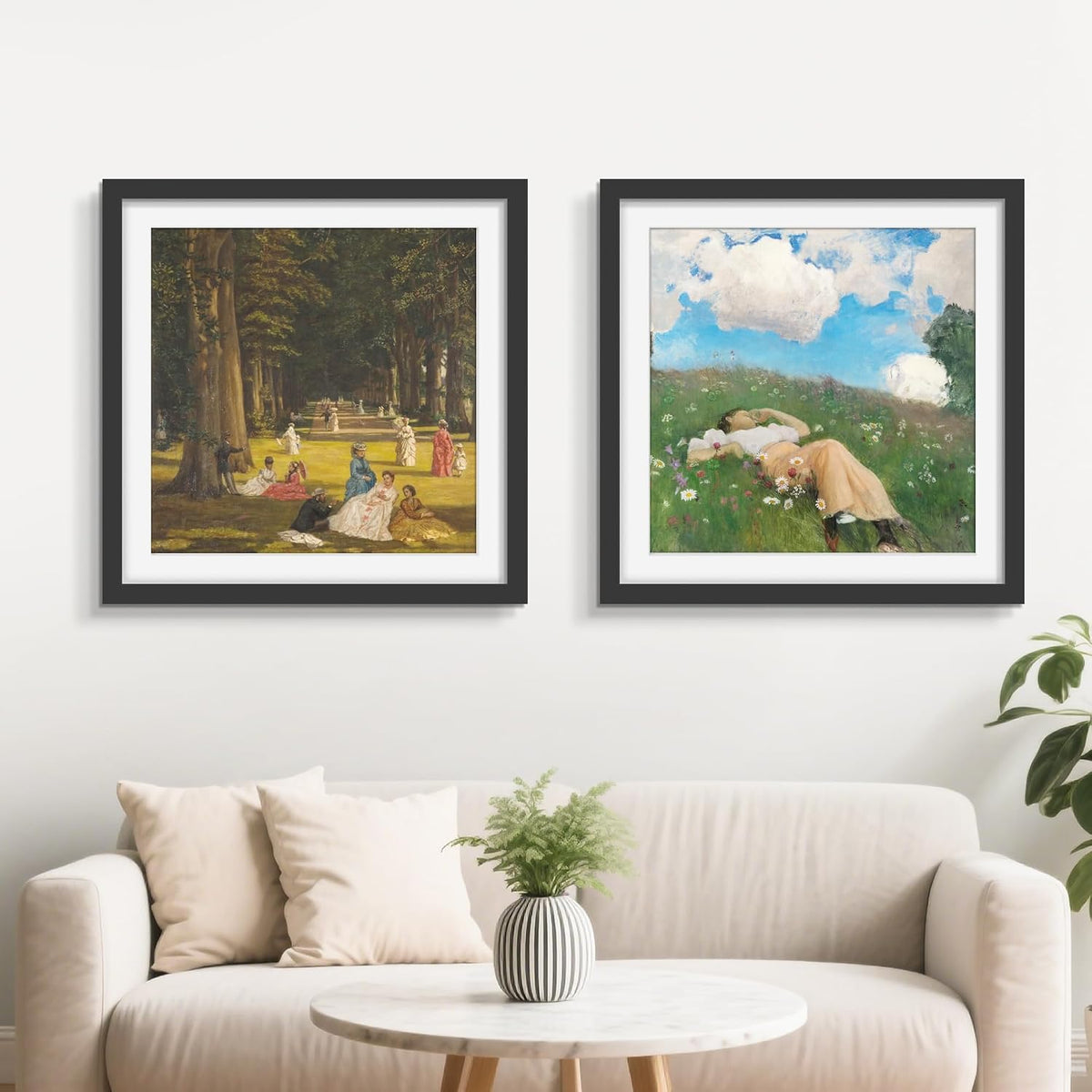 24x24 Black Poster Frame Set of 7, Square Gallery Picture Frames | Fits 20x20 Pictures With Mat or 24x24 Without Mat