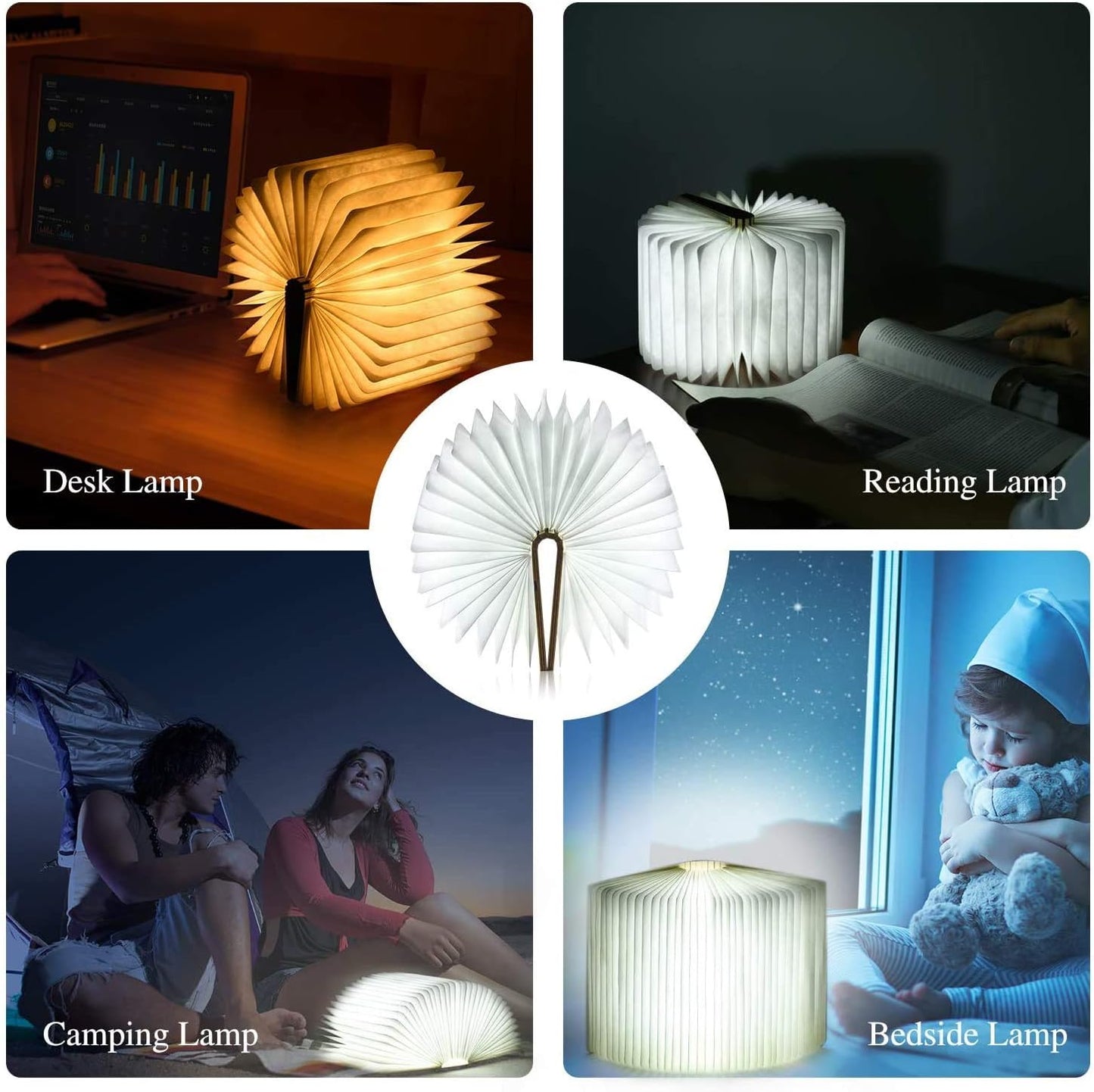 Wooden Book Lamp / 3 Colors