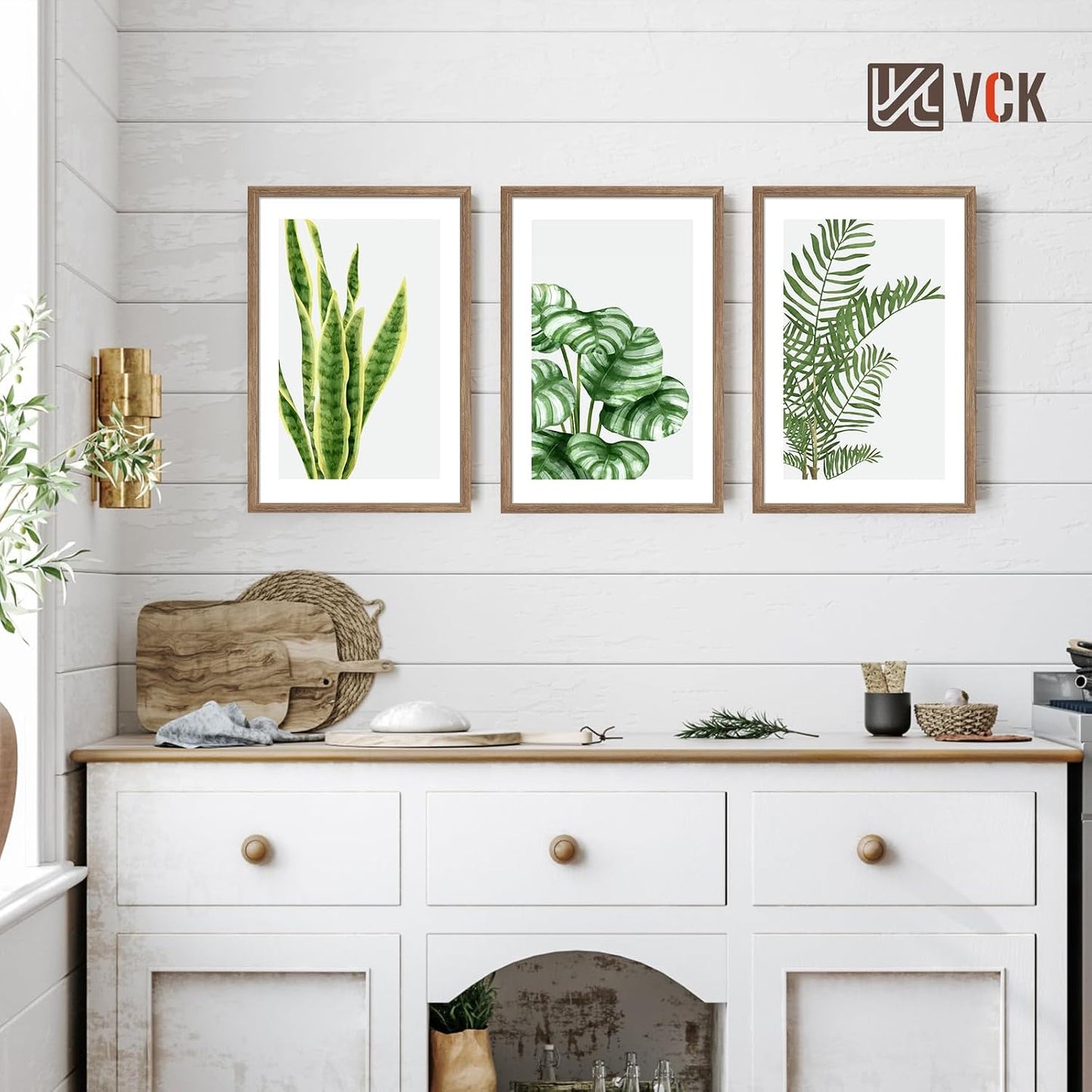 VCK 24x36 Poster Frame Walnut 4 Pack, Wide Thick Wood Border, for Prints | Exclusive Woodgrain, Wall Hanging, HD