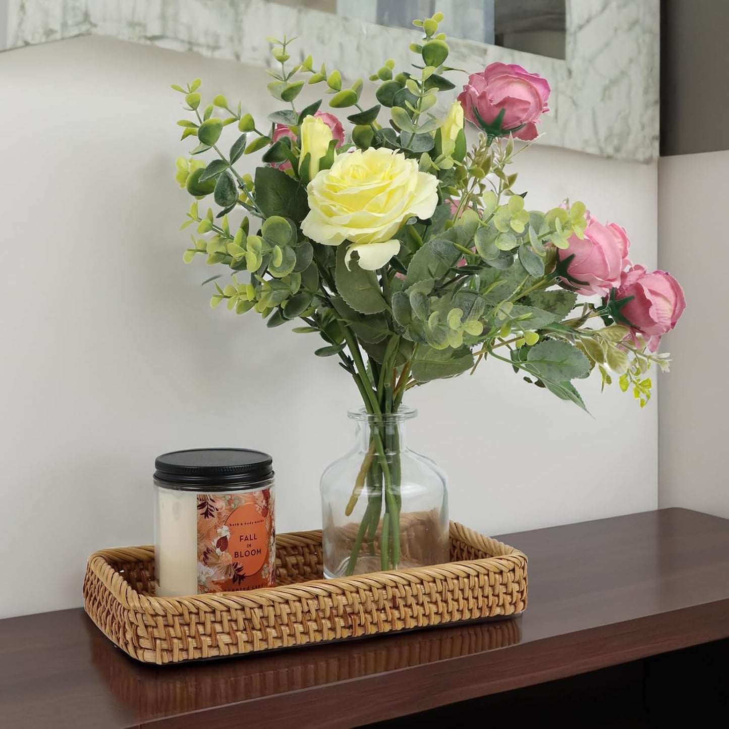 Wicker Toilet Tank Basket / Natural / 9.8 x 5 x 1.4