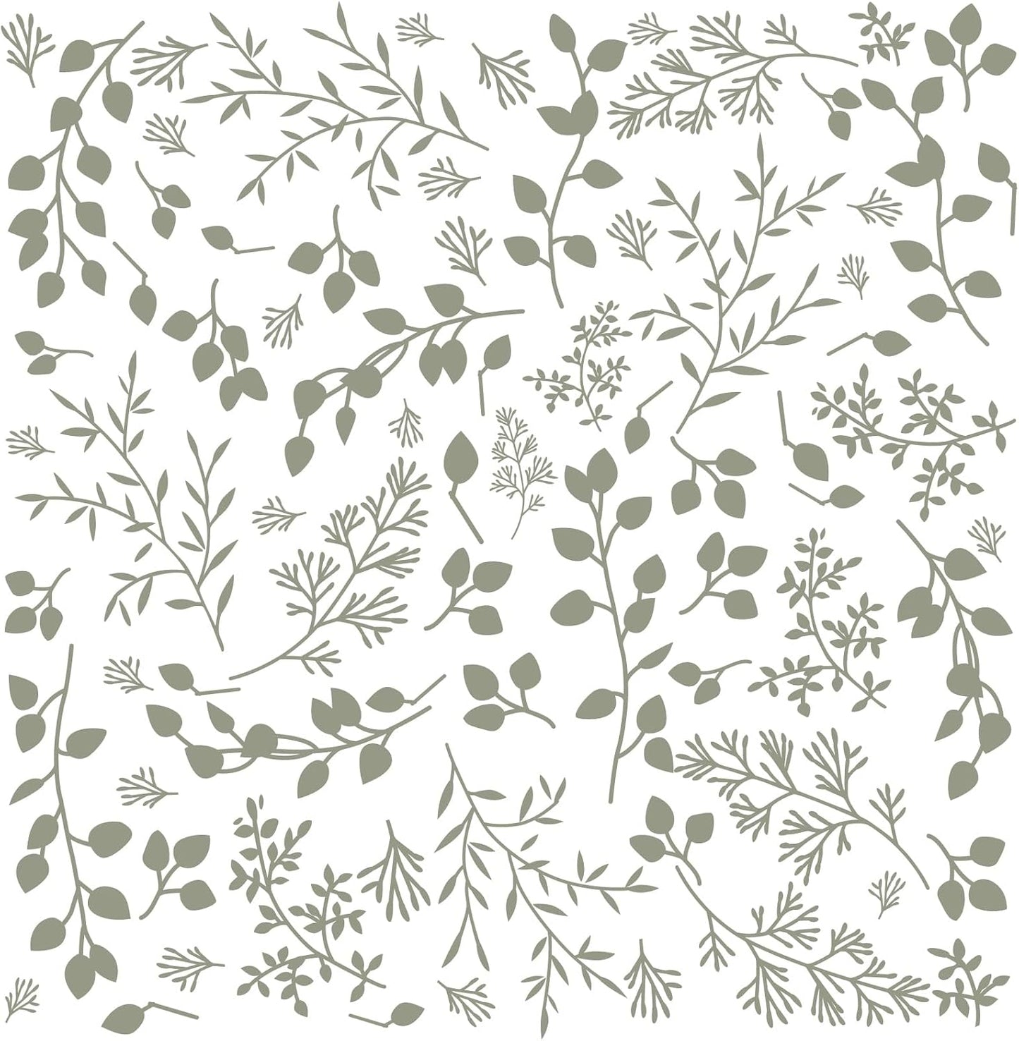 Green Leaf Wall Stickers Boho Eucalyptus Leaf Decals / Green A / Set of 126