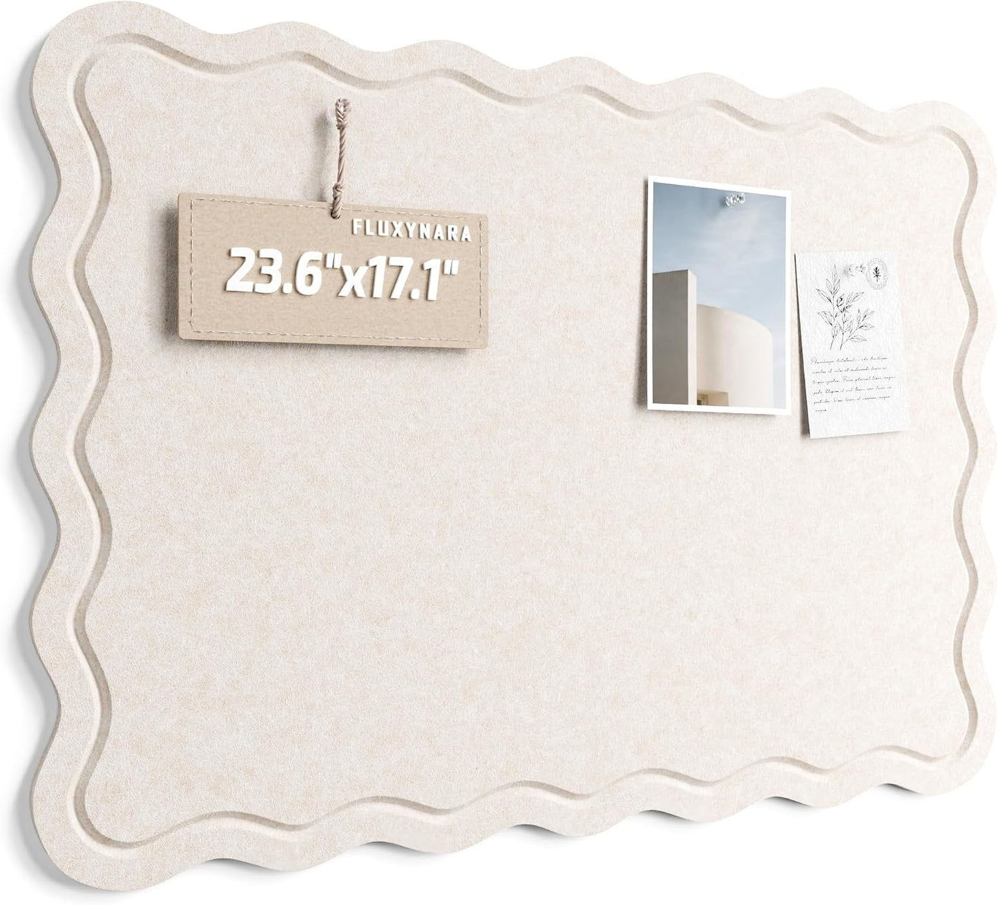 Fluxynara 6-Pack Felt Bulletin Board,Walnut Diamond Chevron-1