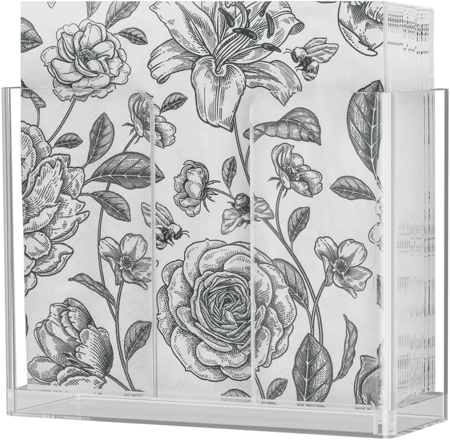 Acrylic Napkin Holder / Luncheon Napkin Holder / Clear / 6.5 x 6.5