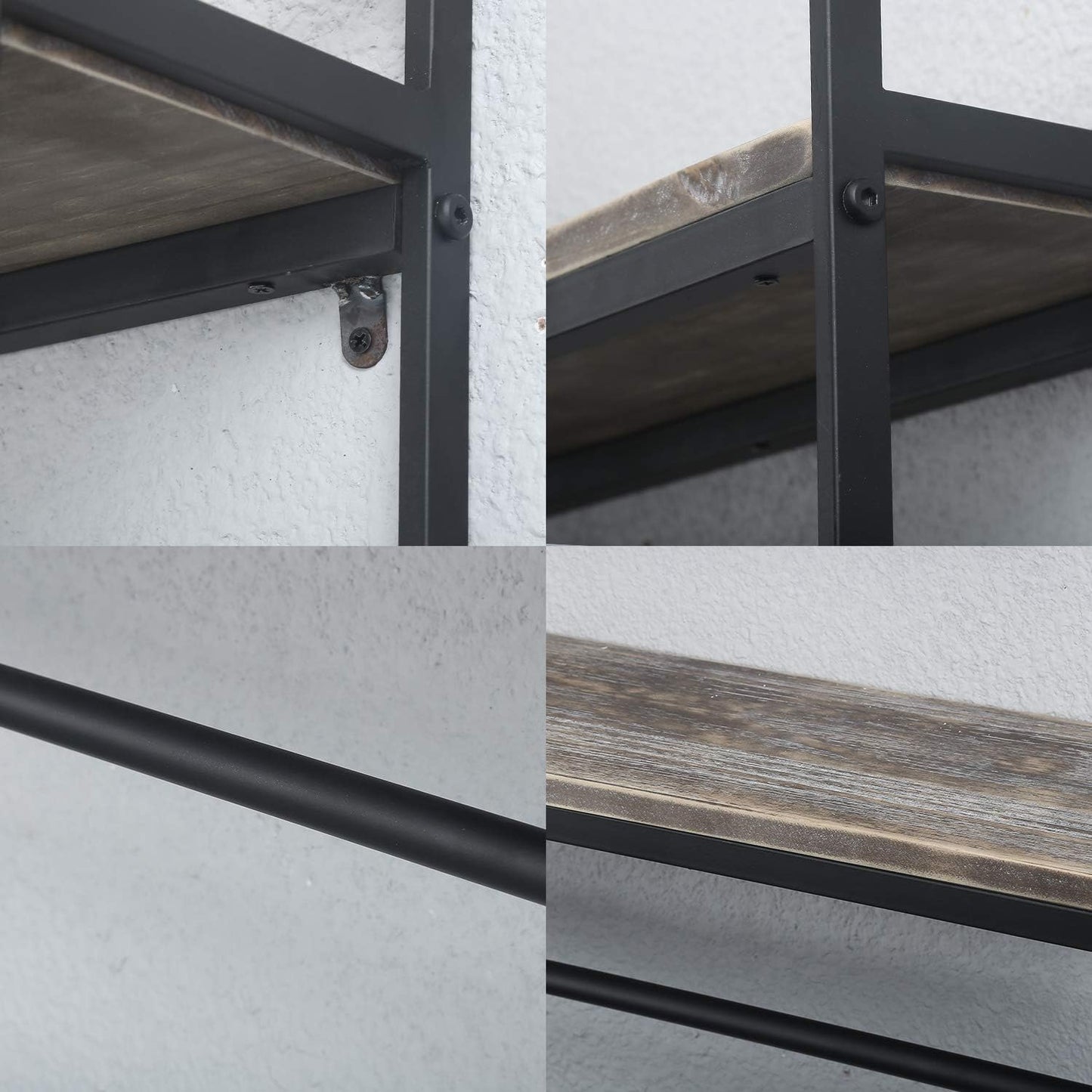 Towel Rack with Towel Bar,2-Tier 24" Bathroom Shelves Wall Mounted,Rustic Wall Shelf Over Toilet,Utility Storage Shelf