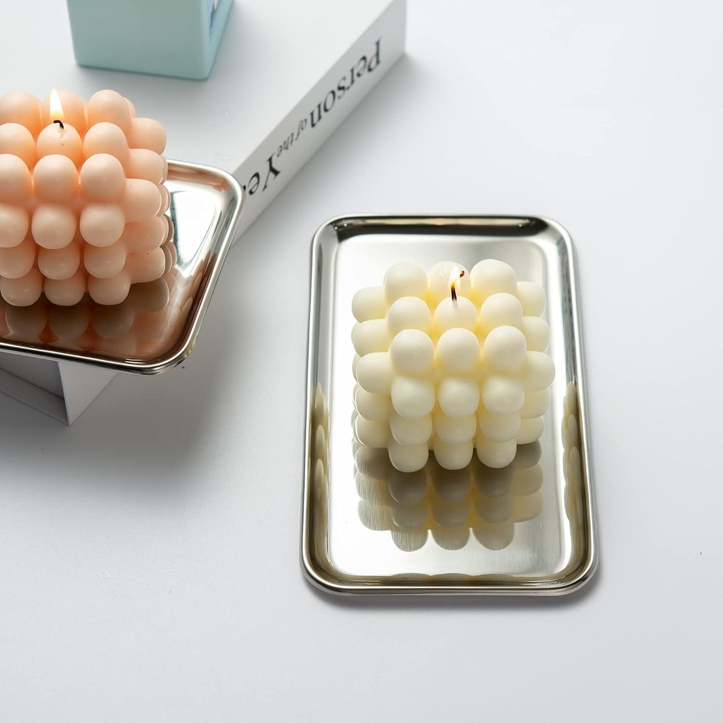 Small Stainless Steel Organizer Tray " Vanity Tray / 8 x 4.6 x 0.2
