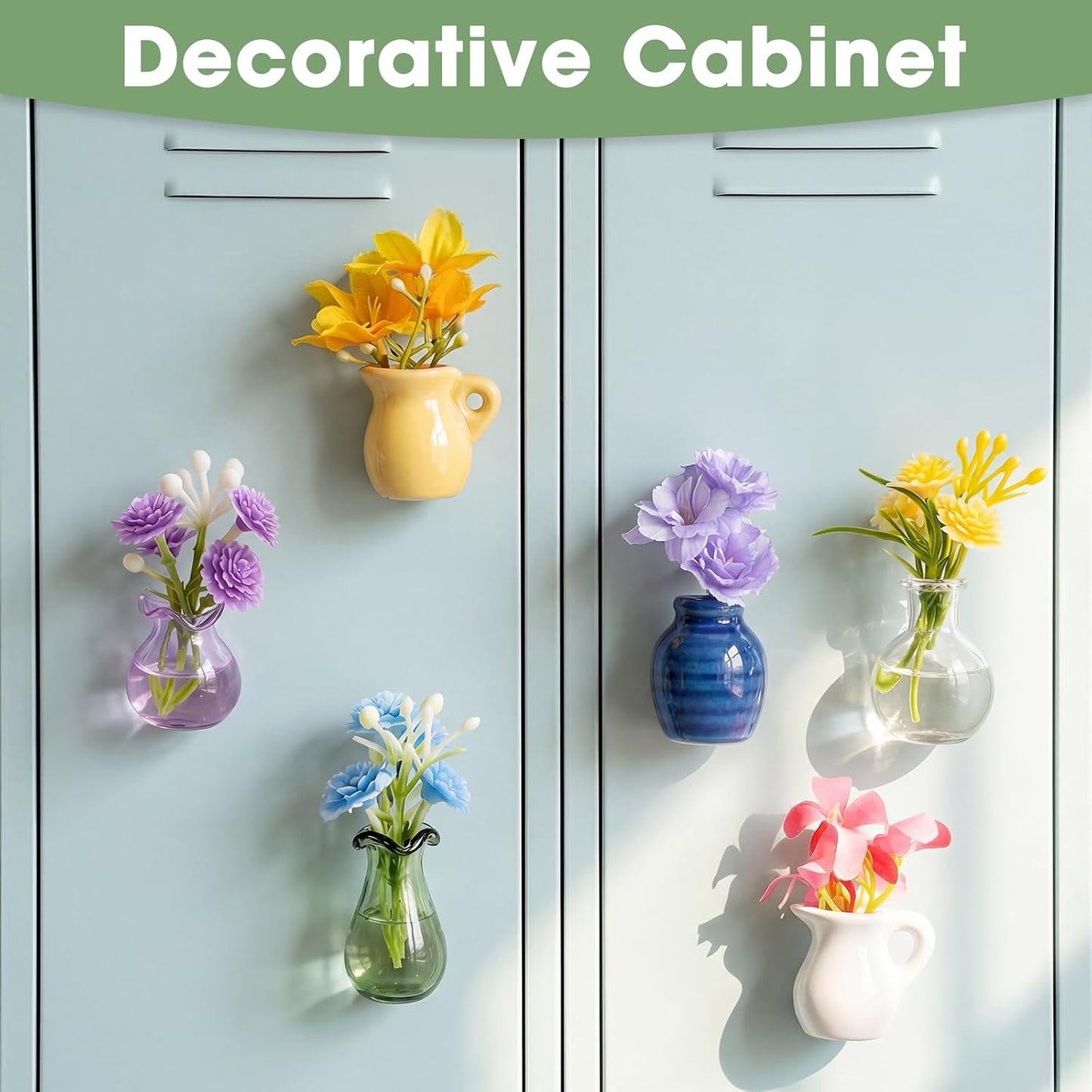 Funny Small Ceramic Vase Magnetics / Set of 12
