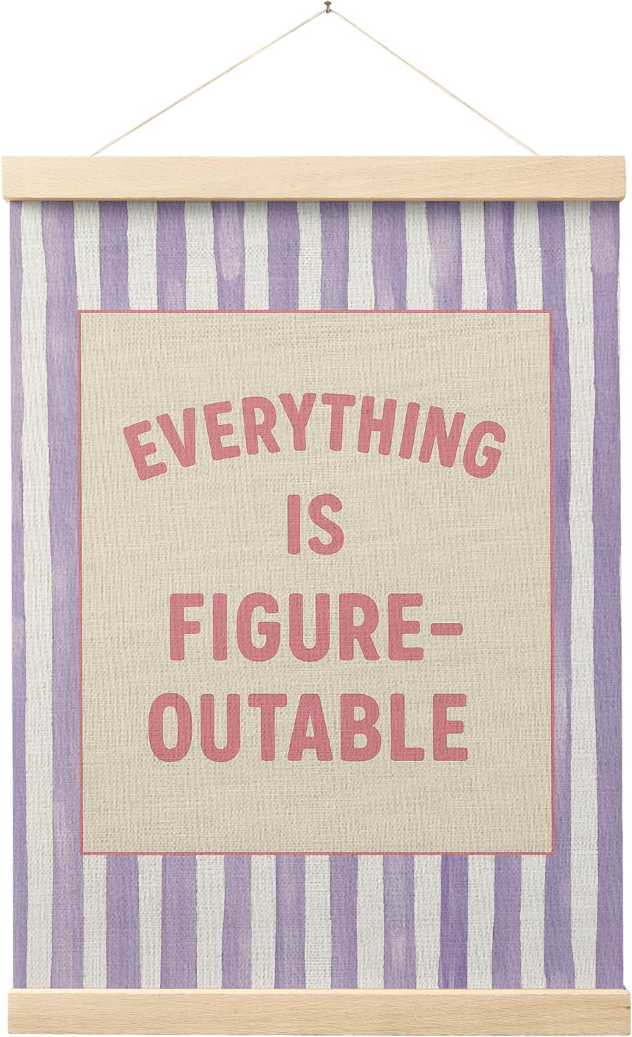 FGFK Everything Is Figureoutable Inspirational Wall Art Poster Hanger Frame
