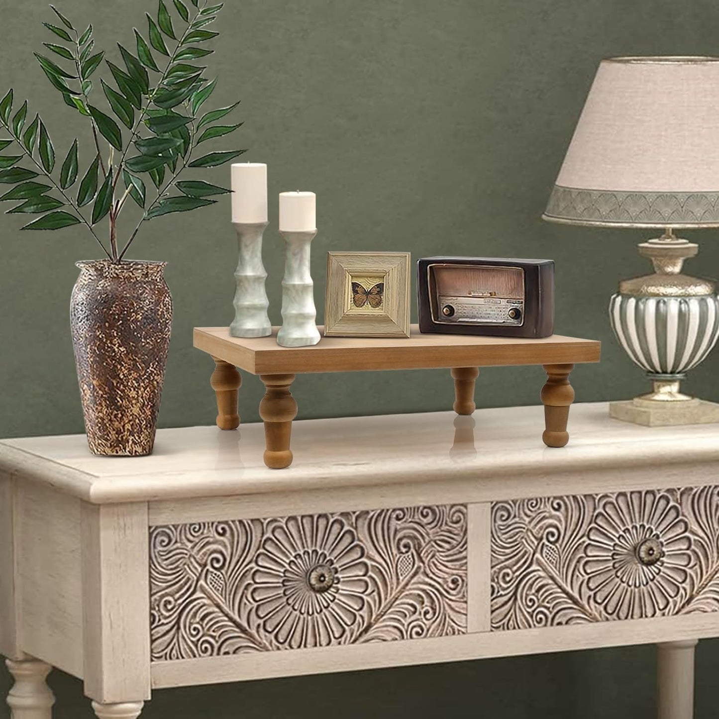 Farmhouse Pedestal Stand / Wood