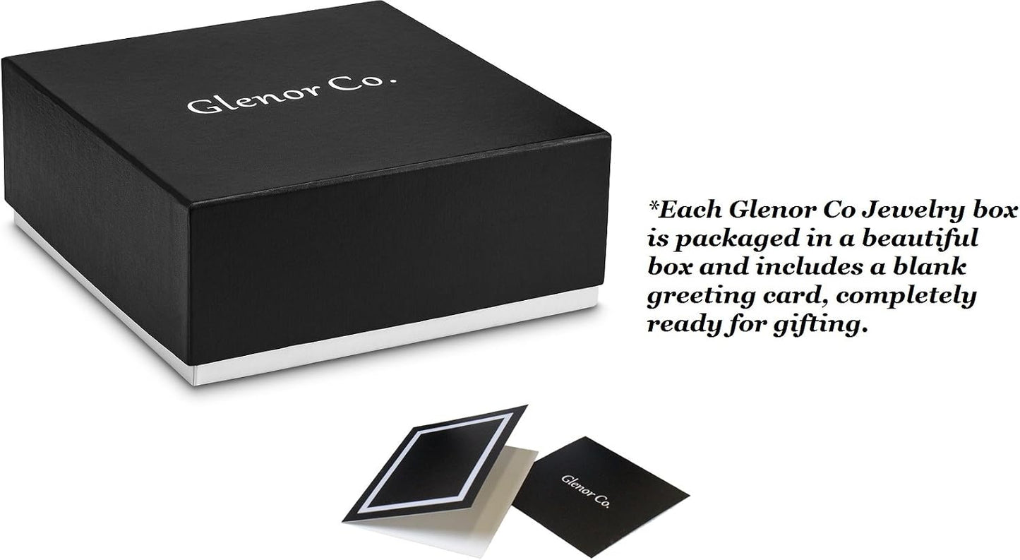 Glenor Co Mens Valet/Dresser Organizer - Luxury 12 Slot Jewelry Accessories Box, Carbon Fiber Design, Drawer Tray