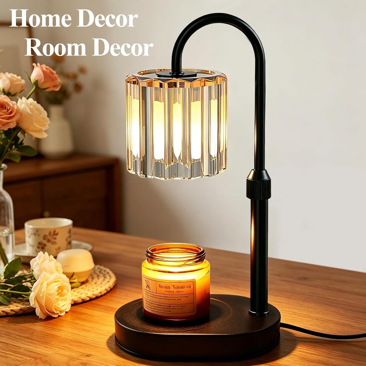 Lukasa Candle Warmer Lamp, with Timer Dimmer Adjustable Height, Home Decor, Room Decor, Wax Melt Warmer for Candles