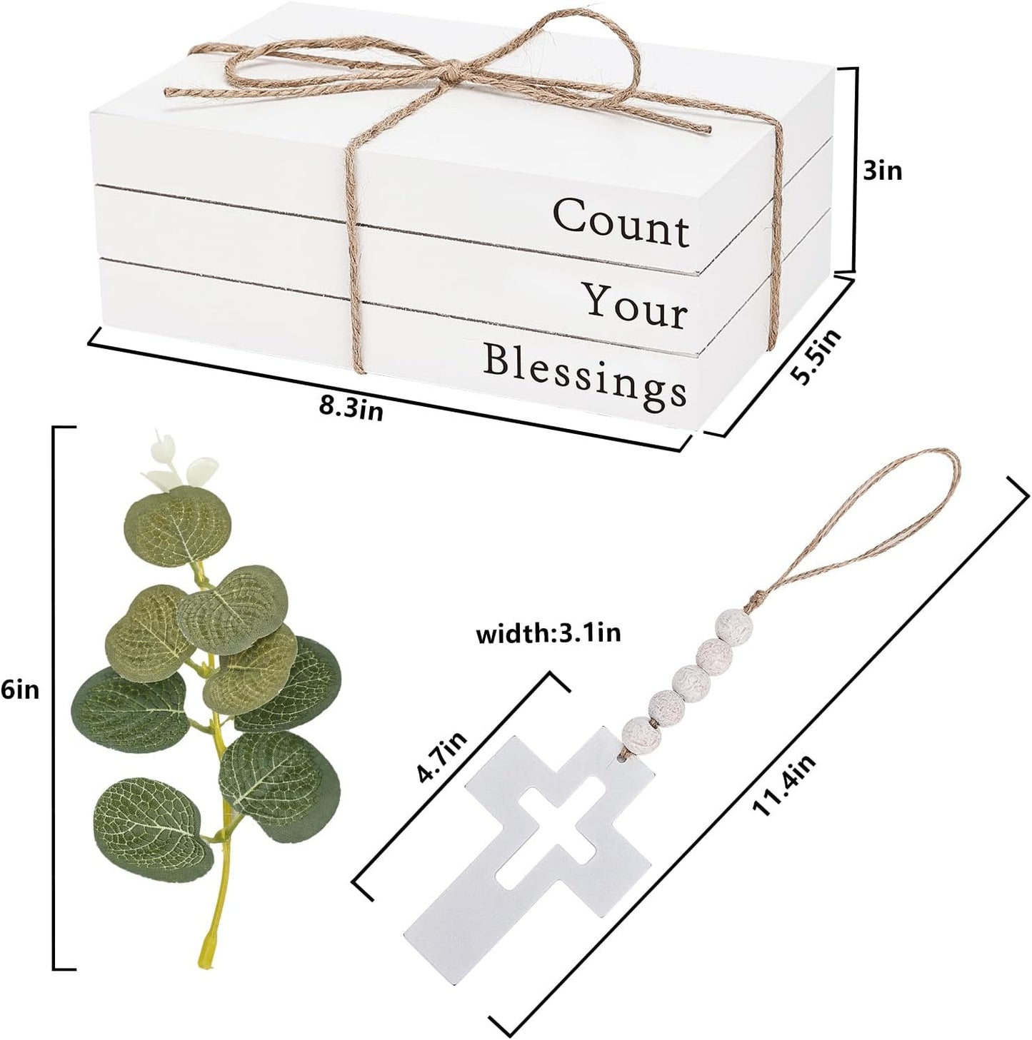 Farmhouse Book Decor / Count Your Blessings