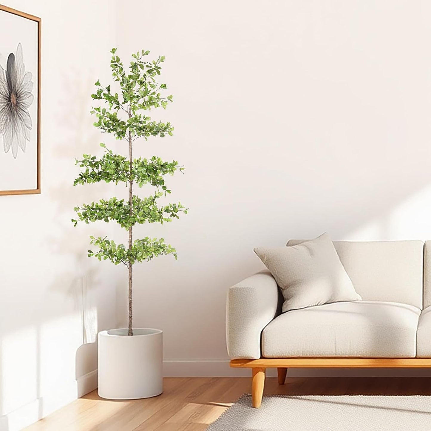 Shady Lady Tree Artificial Plant / 7ft / Black / 7 Inch