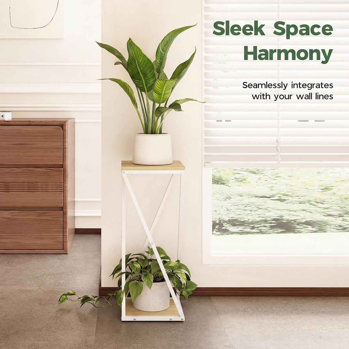 Bamworld Tall Plant Stand Indoor Corner Plant Shelf Tiered Plant Stand Wood Plant Table Heavy Duty Flower Pot Stands