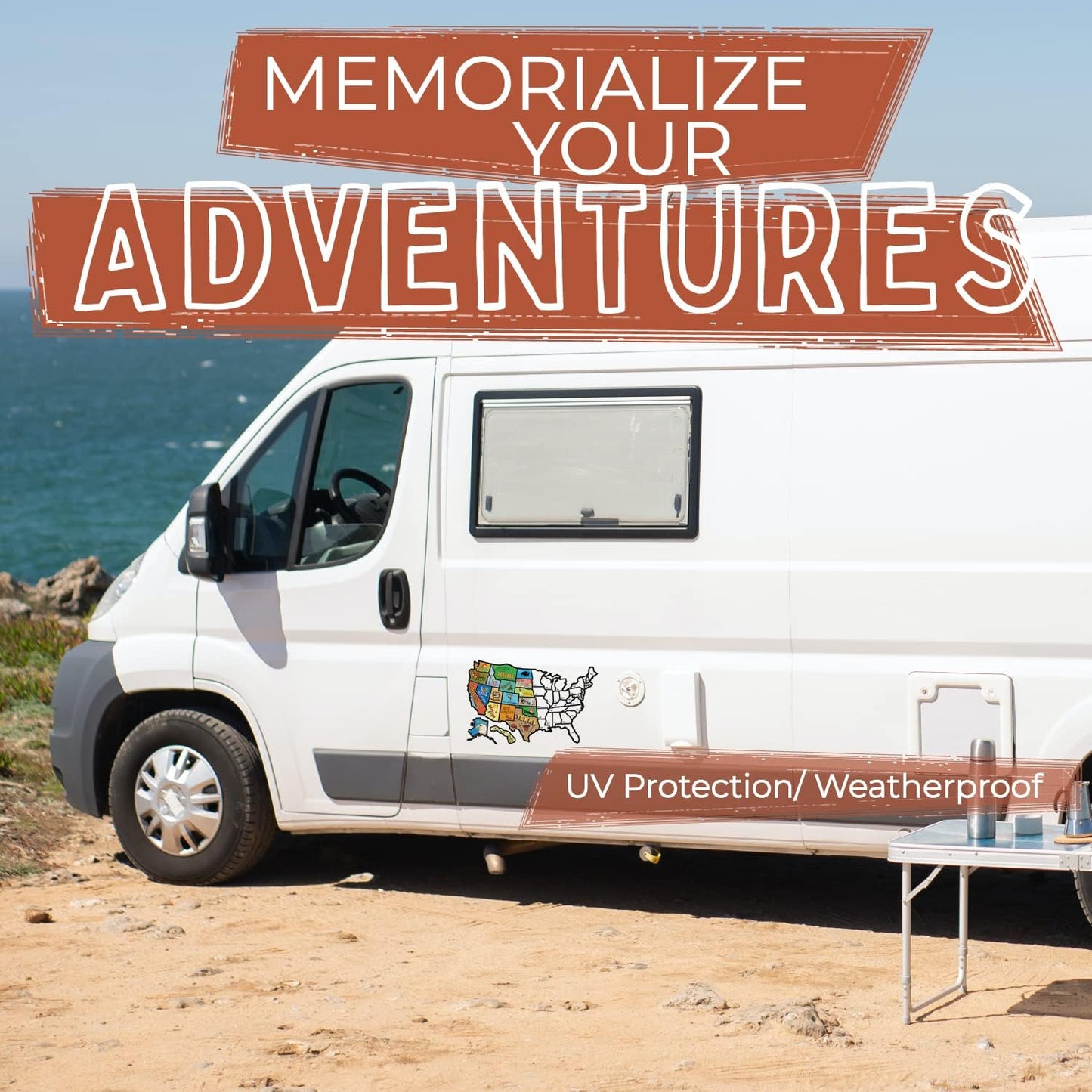 Camper Trailer Decals for Window / Simple