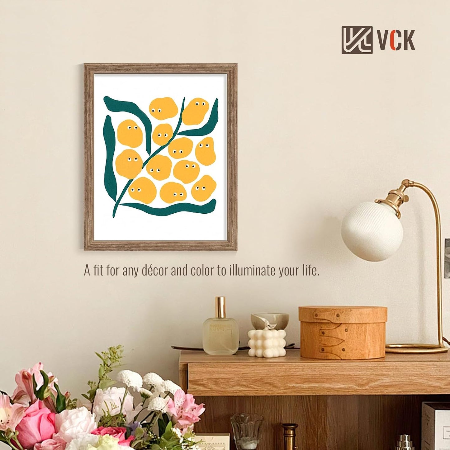 VCK 16x20 Frames Walnut 4 Pack, Wide Thick Wood Border, for Poster/Prints | Exclusive Woodgrain, Wall Hanging, HD
