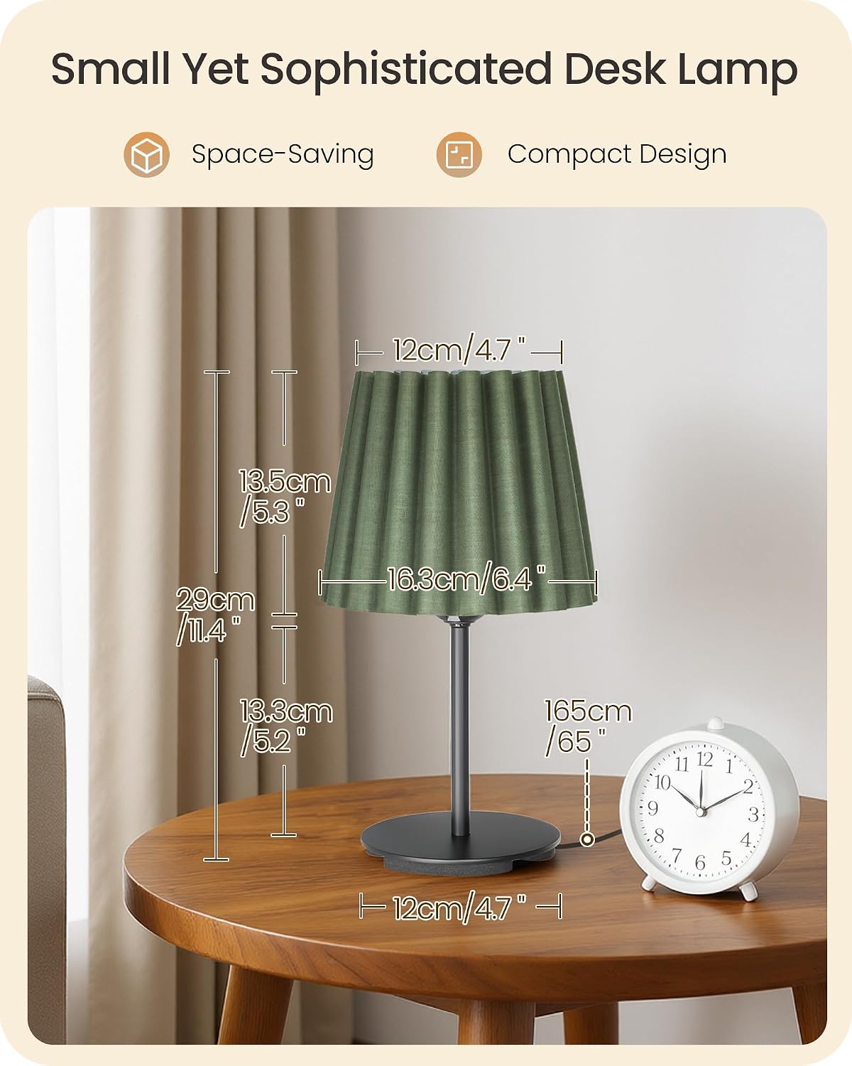 Small Bedside Table Lamps Set of 2, Dimmable Table Lamps with 3 Adjustable Color Temperatures, Nightstand Lamps with 2