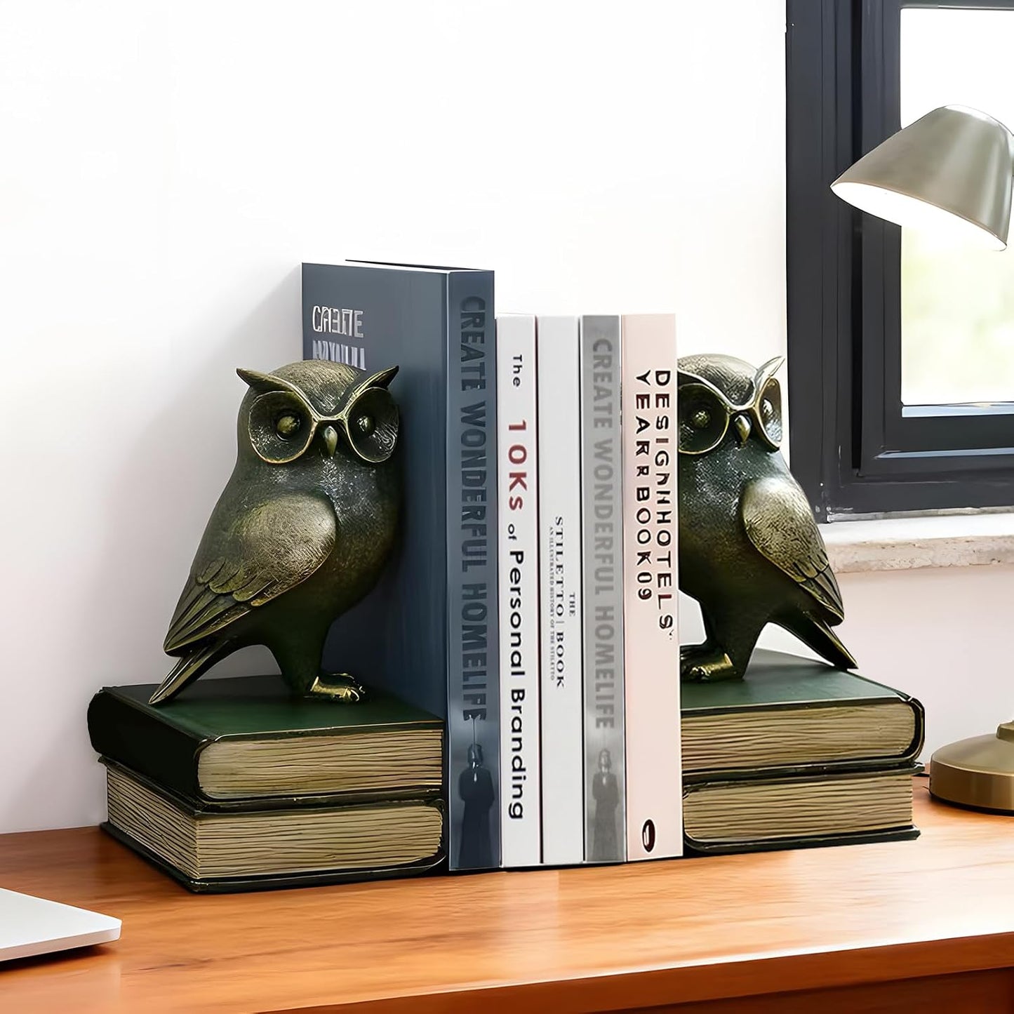 Book Ends / Owl Decorative Bookends / Retro Bronze