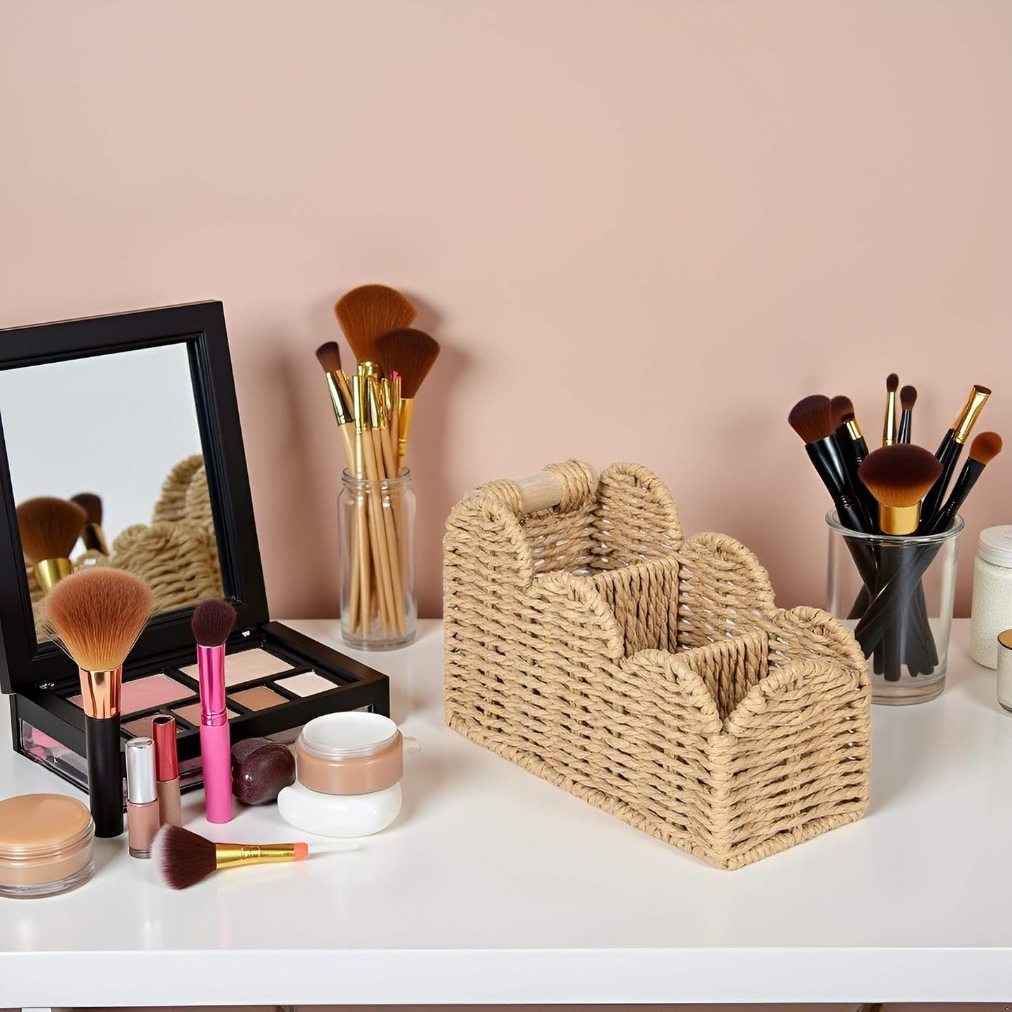 Remote Pen&Pencil Holder Cup / Beige / 3 Slots