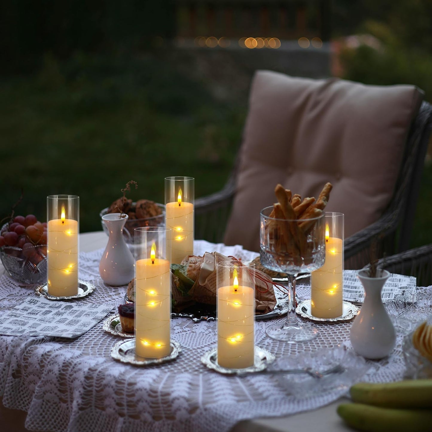 YOROXRG Flickering Flameless Candles Battery Operated with Remote,Led Pillar Candles with Realistic Moving Wick Candles