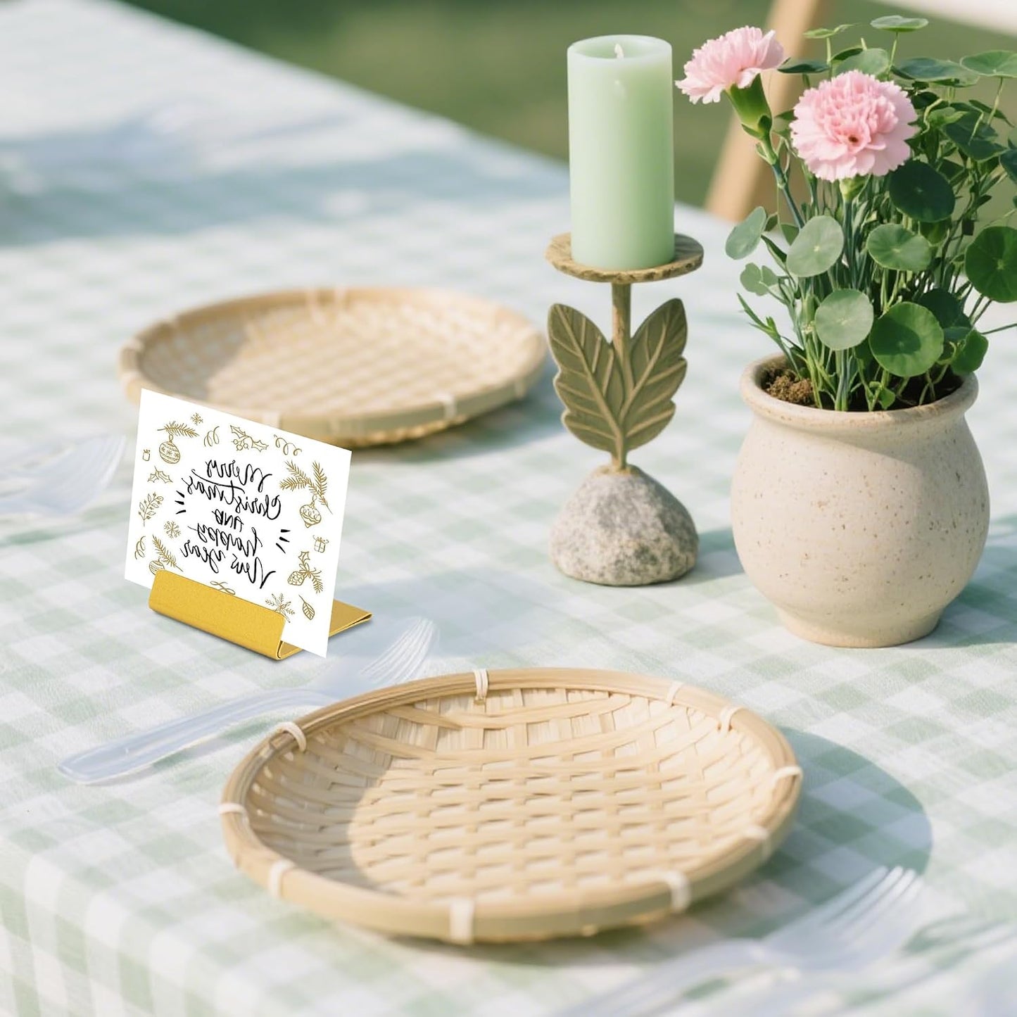 Gold Table Number Holders, 24 Pack Metal Place Card & Picture Holders | Steel Table Sign Holders,Ideal for Weddings