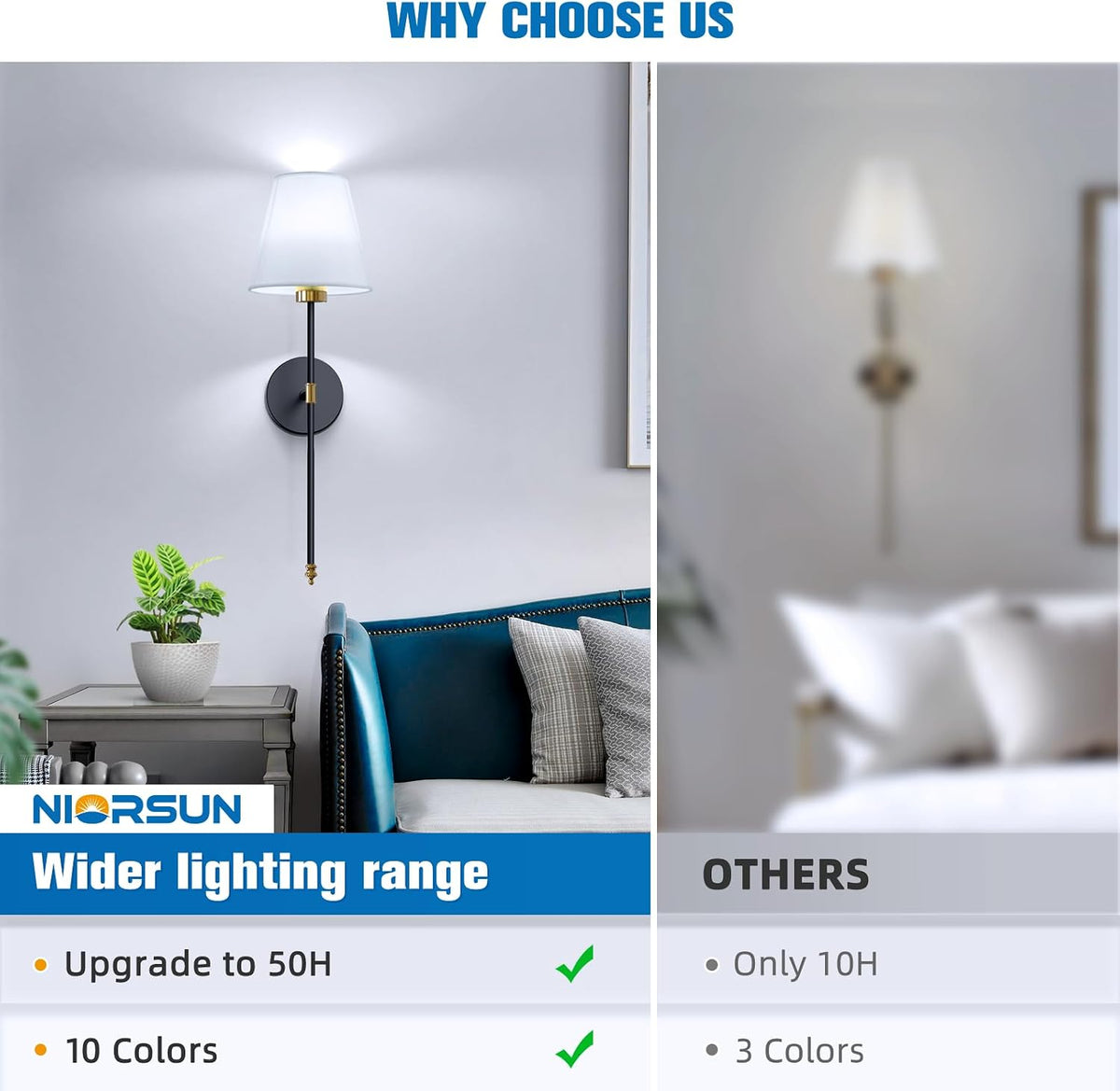 Battery Operated Wall Sconce Set of 2,Gold-Black Rechargeable Wall Lights with 10400mAh Dimmable Bulbs and Remote,9