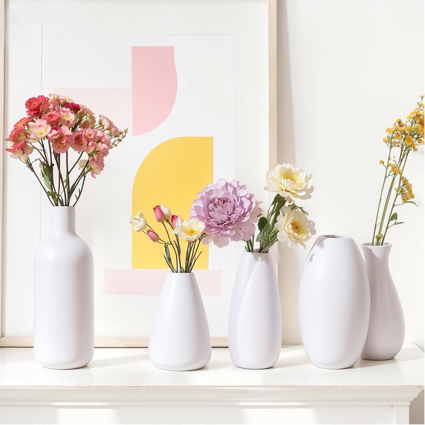 Clay Vase Bulk / White / Set of 16