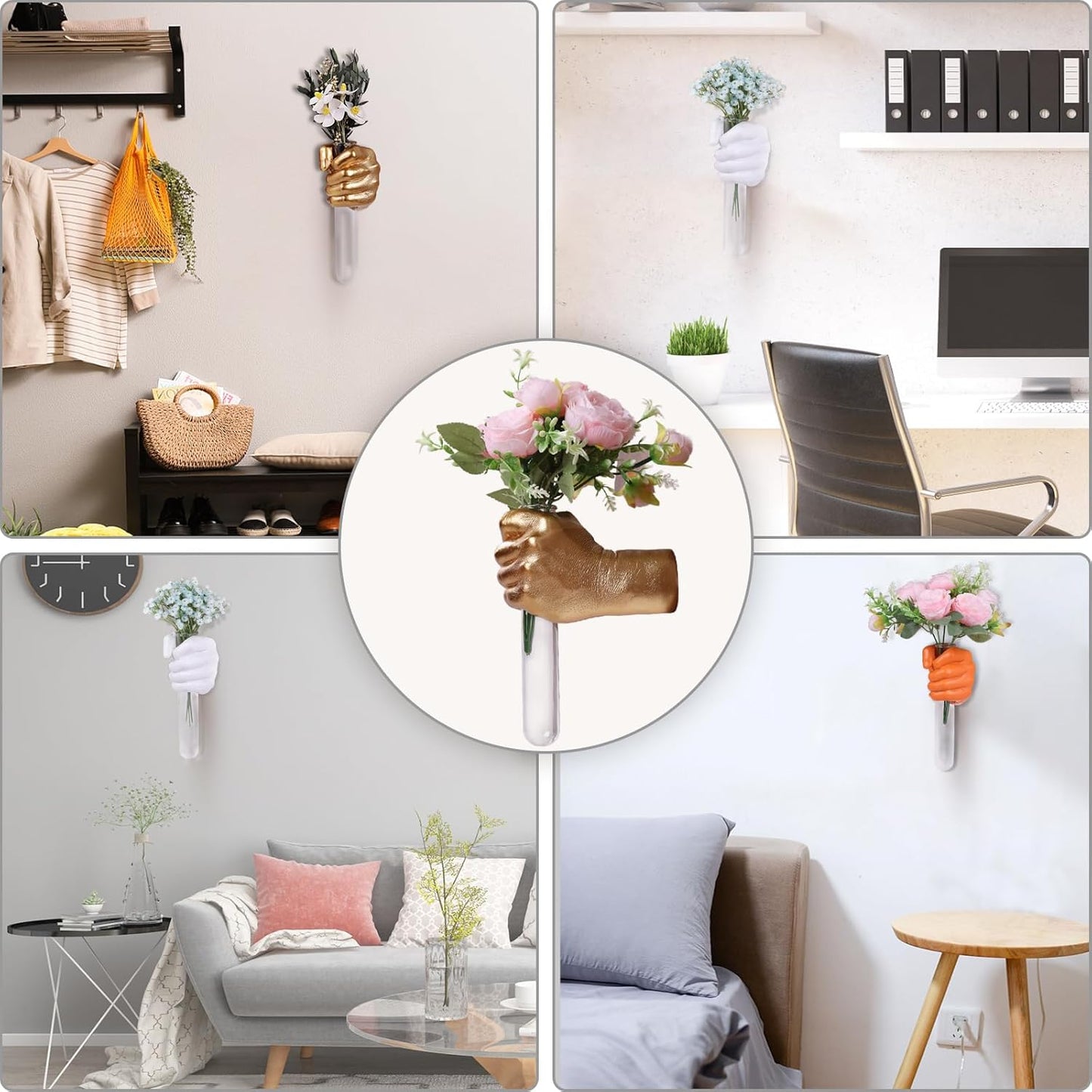 Funky Flower Vase / Gold