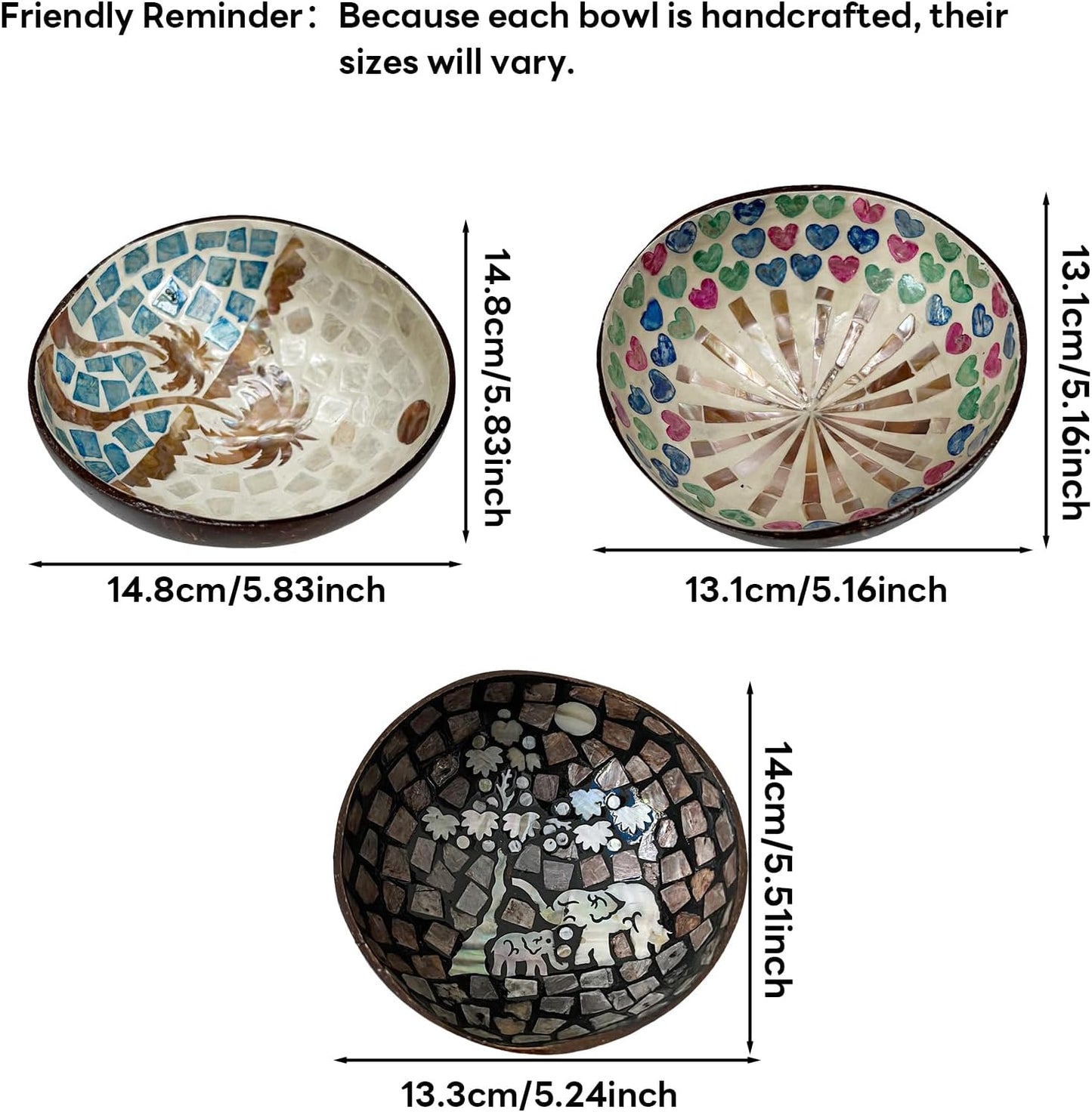 Distinctive Coconut Shell Container for Entryway / Coconut Trees