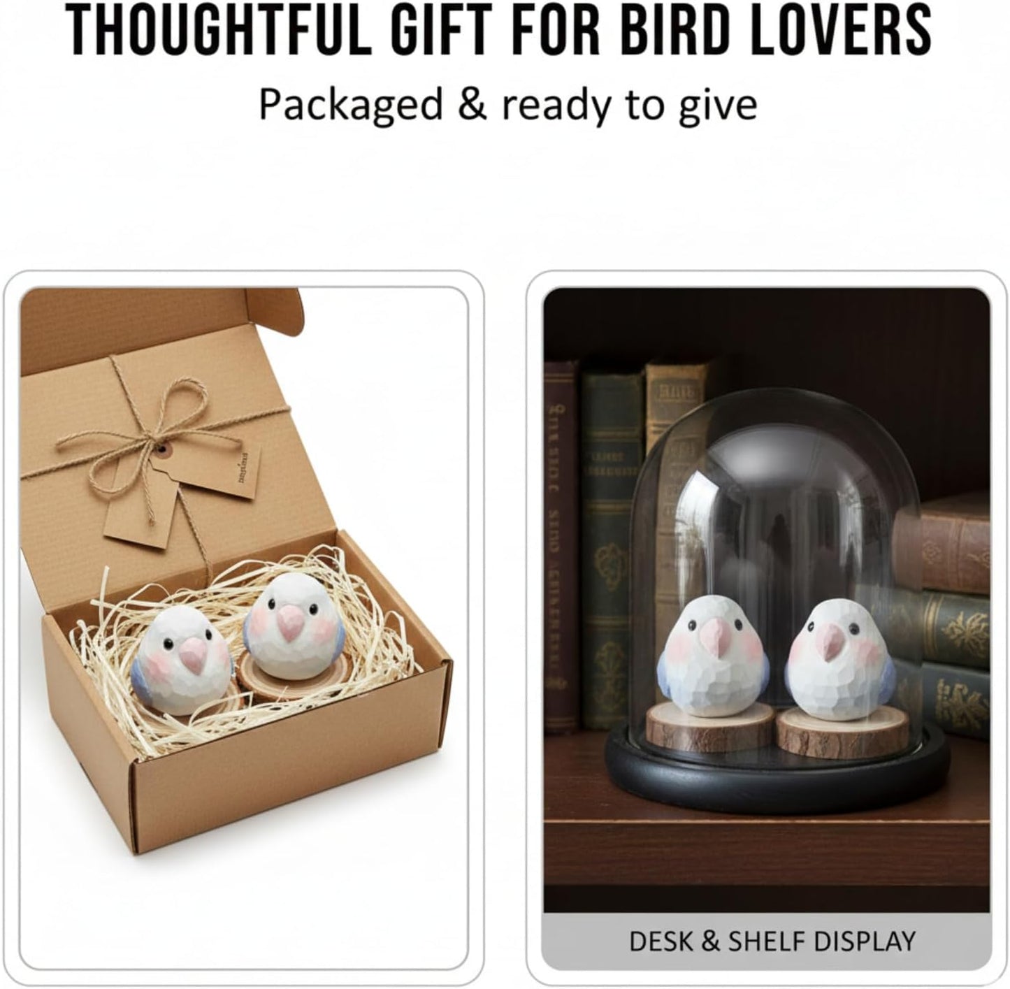 Bird Figurines Home Decor / Natural / Set of 2