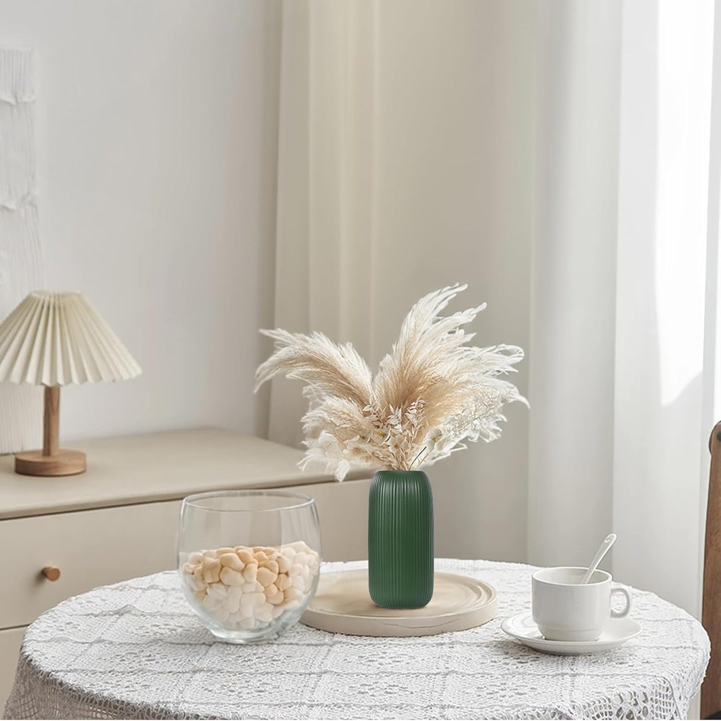 Ceramic Vase for Flowers / Green
