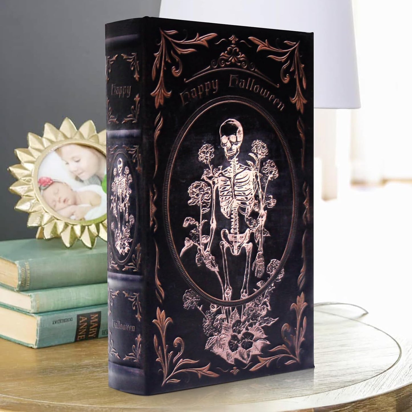 Halloween Decoration Faux Book / Skeleton