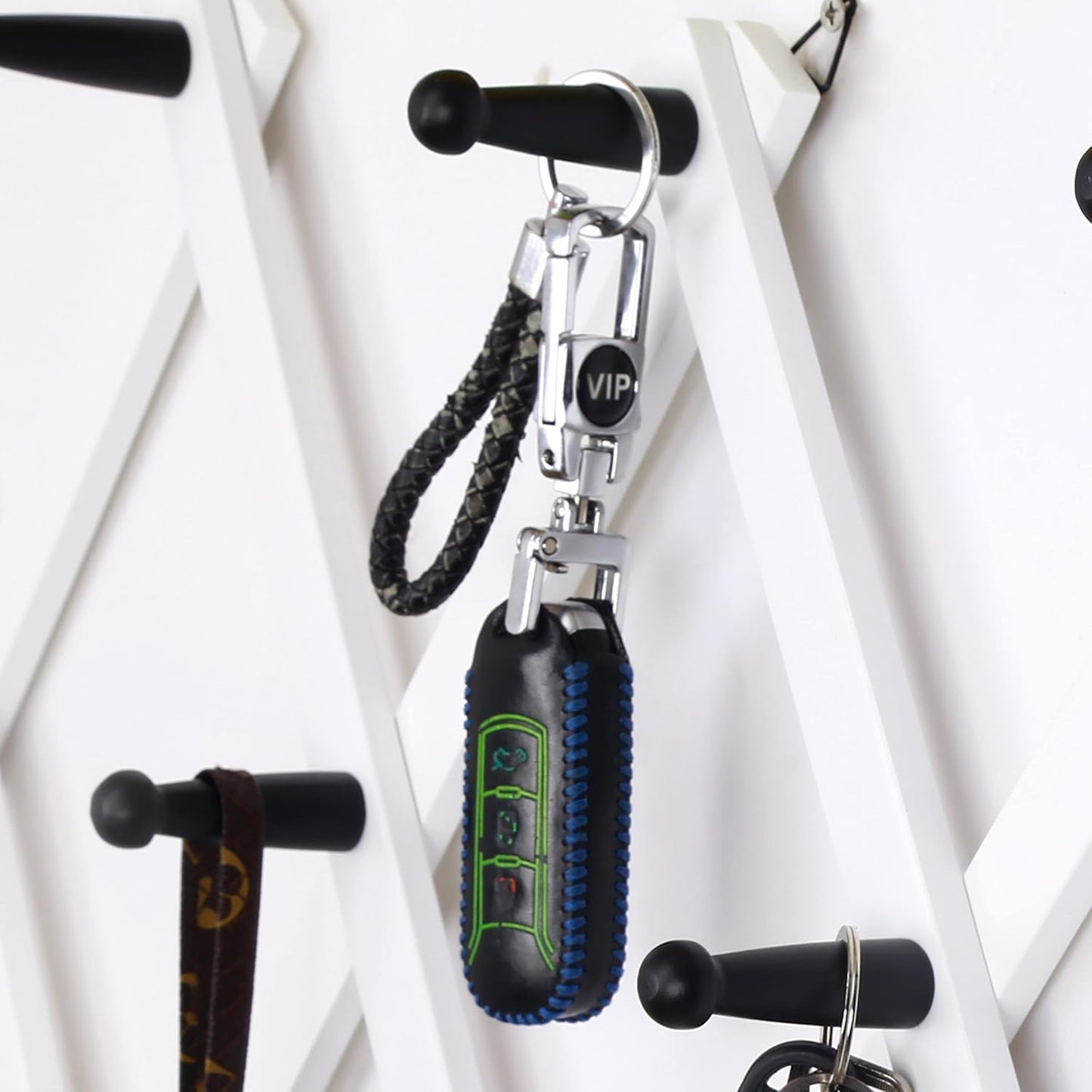 Accordian Wall Hanger: 16” High Wooden Wall Expandable Coat Rack, Hat Rack Holder, Accordion Hook for Baseball Caps