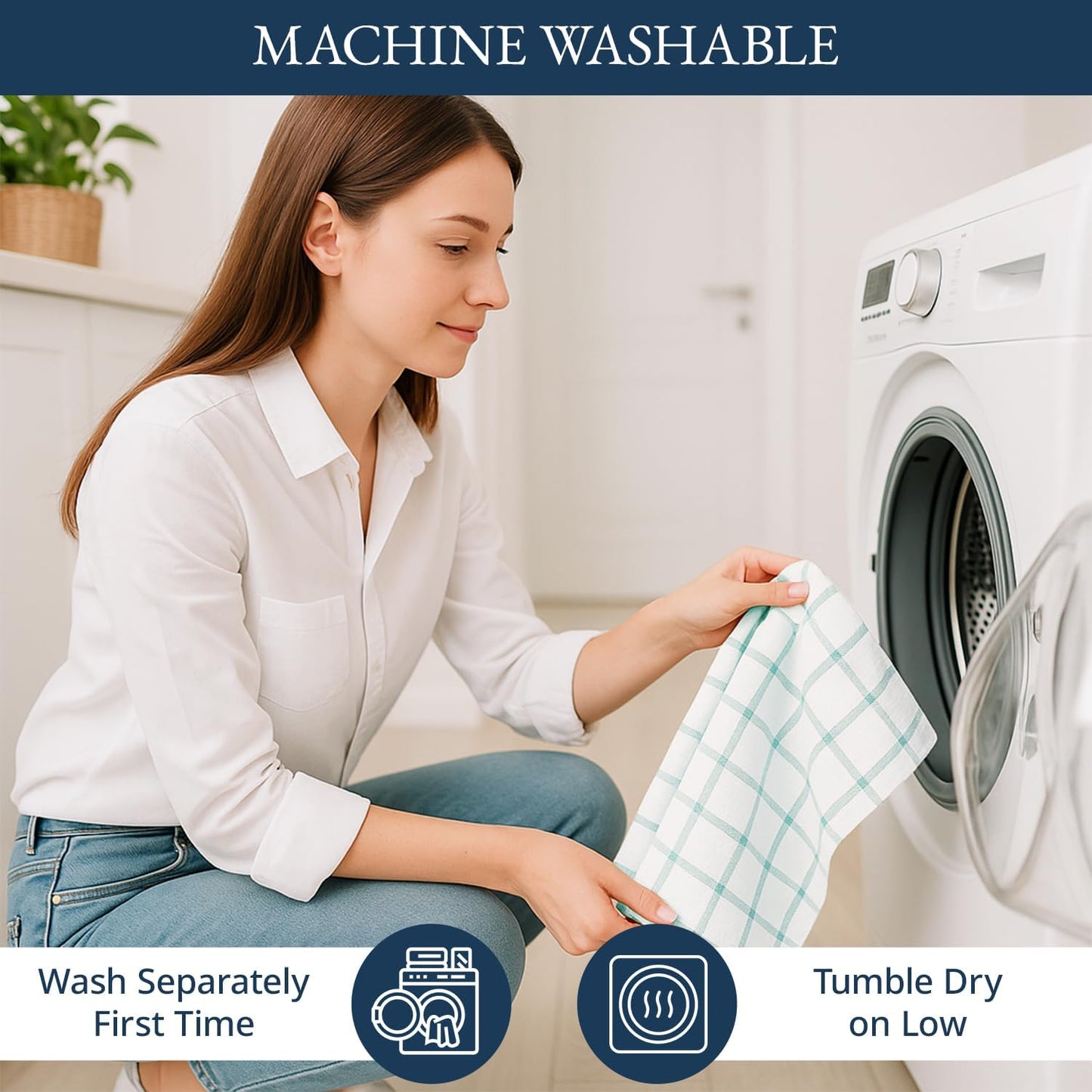 LANE LINEN Kitchen Towels & Dishcloths Set of 12-100% Cotton, Quick-Drying 18” x 28” Absorbent Dish & Tea Towels, Soft