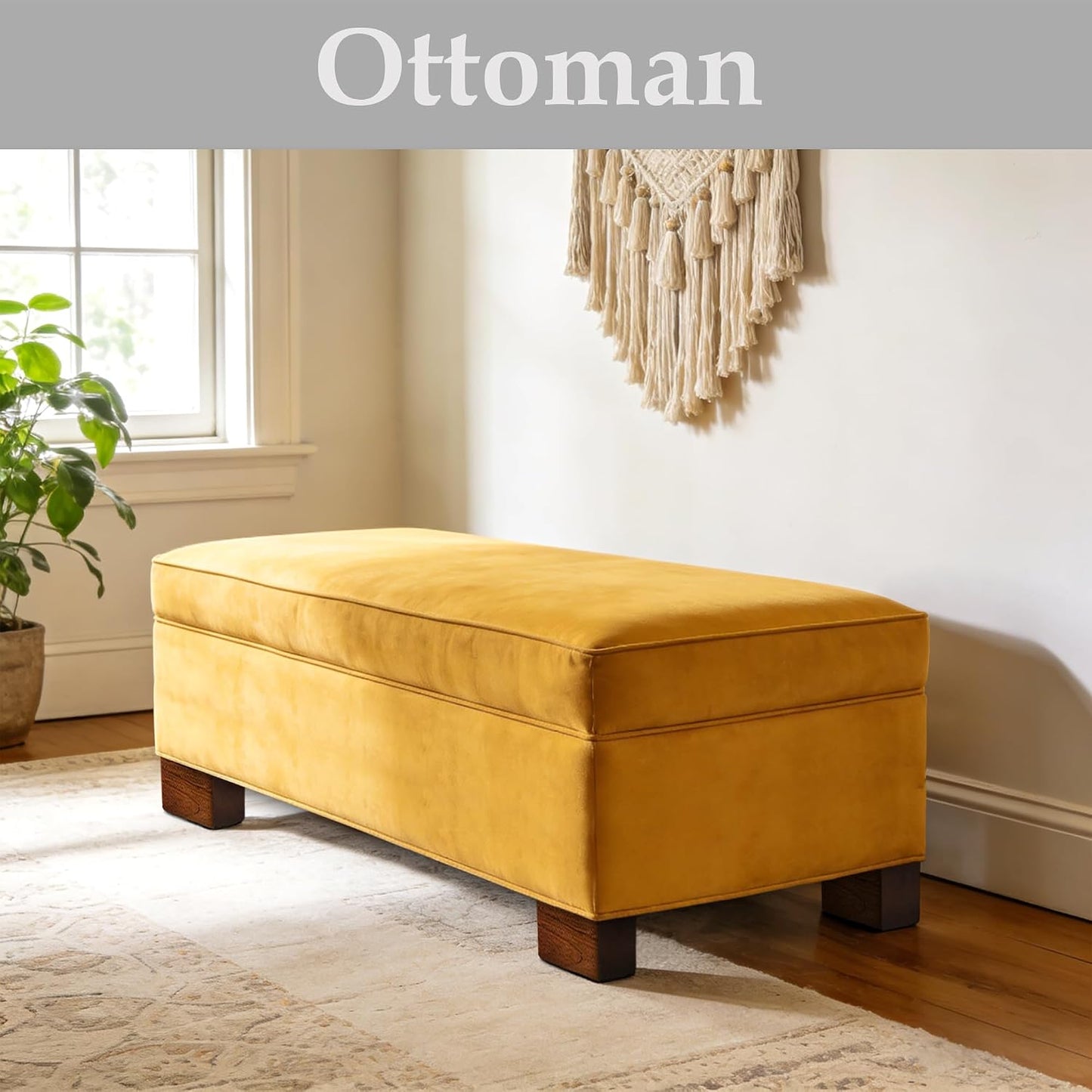 Wood Bed Risers / Brown / 4 Inch
