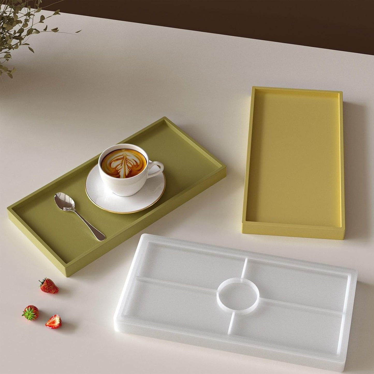 Rectangle Resin Tray Molds / Set of 3