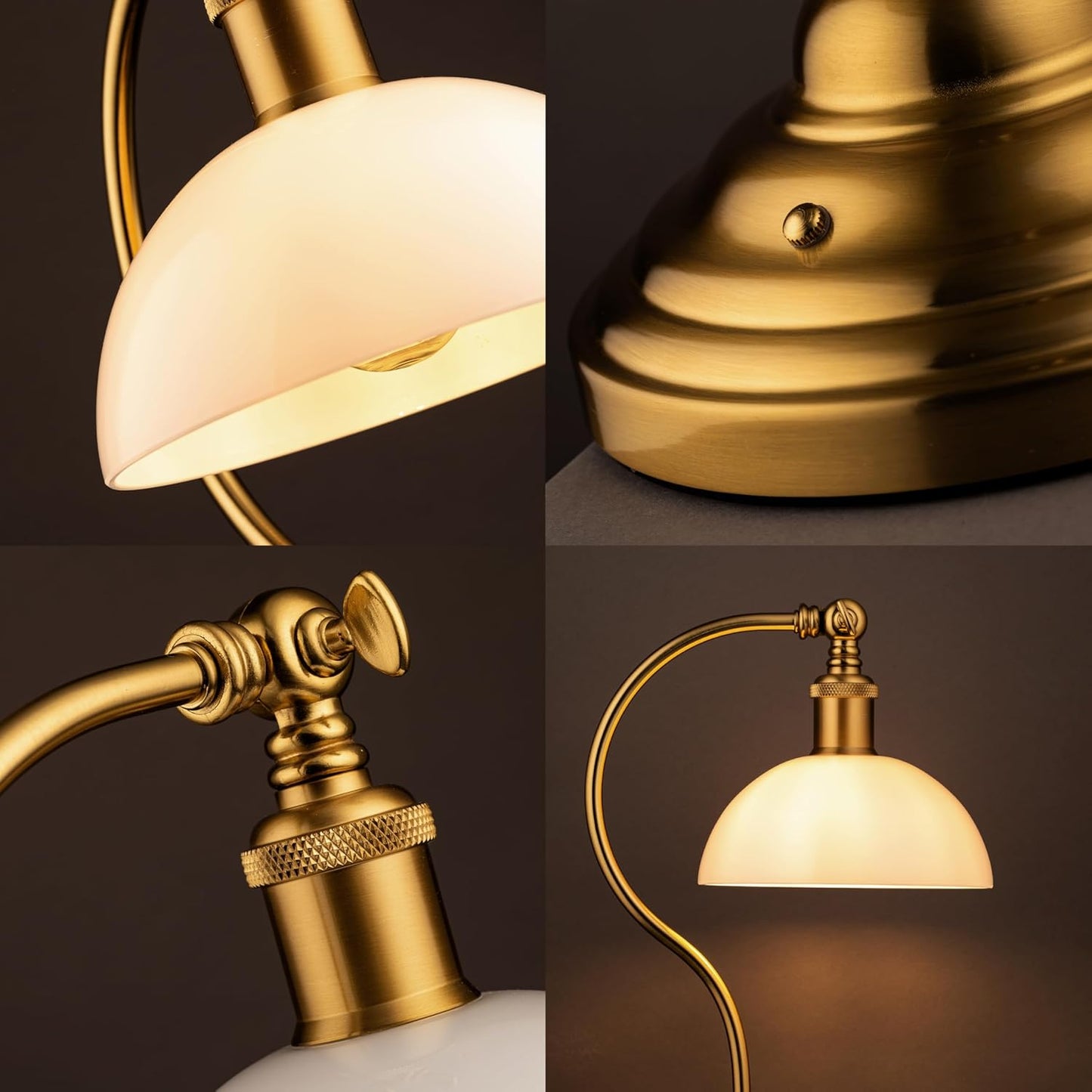O'Bright Bankers - Cordless LED Table Lamp, Battery-Operated, Rechargeable, 3-Level Dimming, Universal USB-C Charging