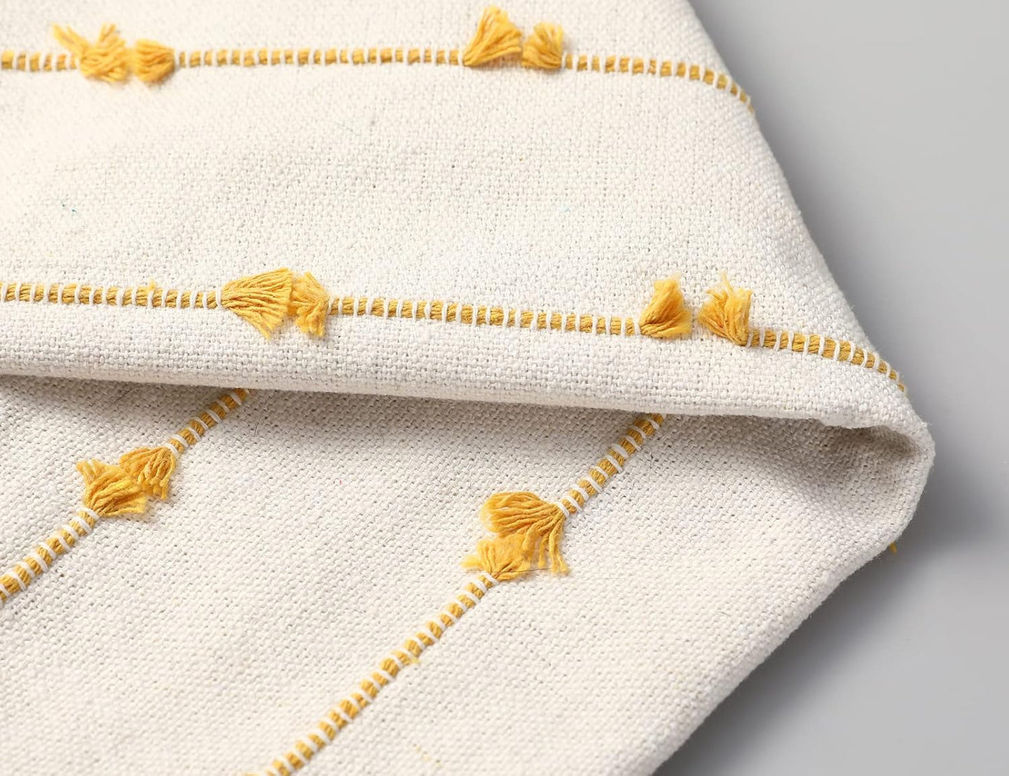 Boho Throw Pillow Covers / Yellow / 16 x 16 / Set of 2