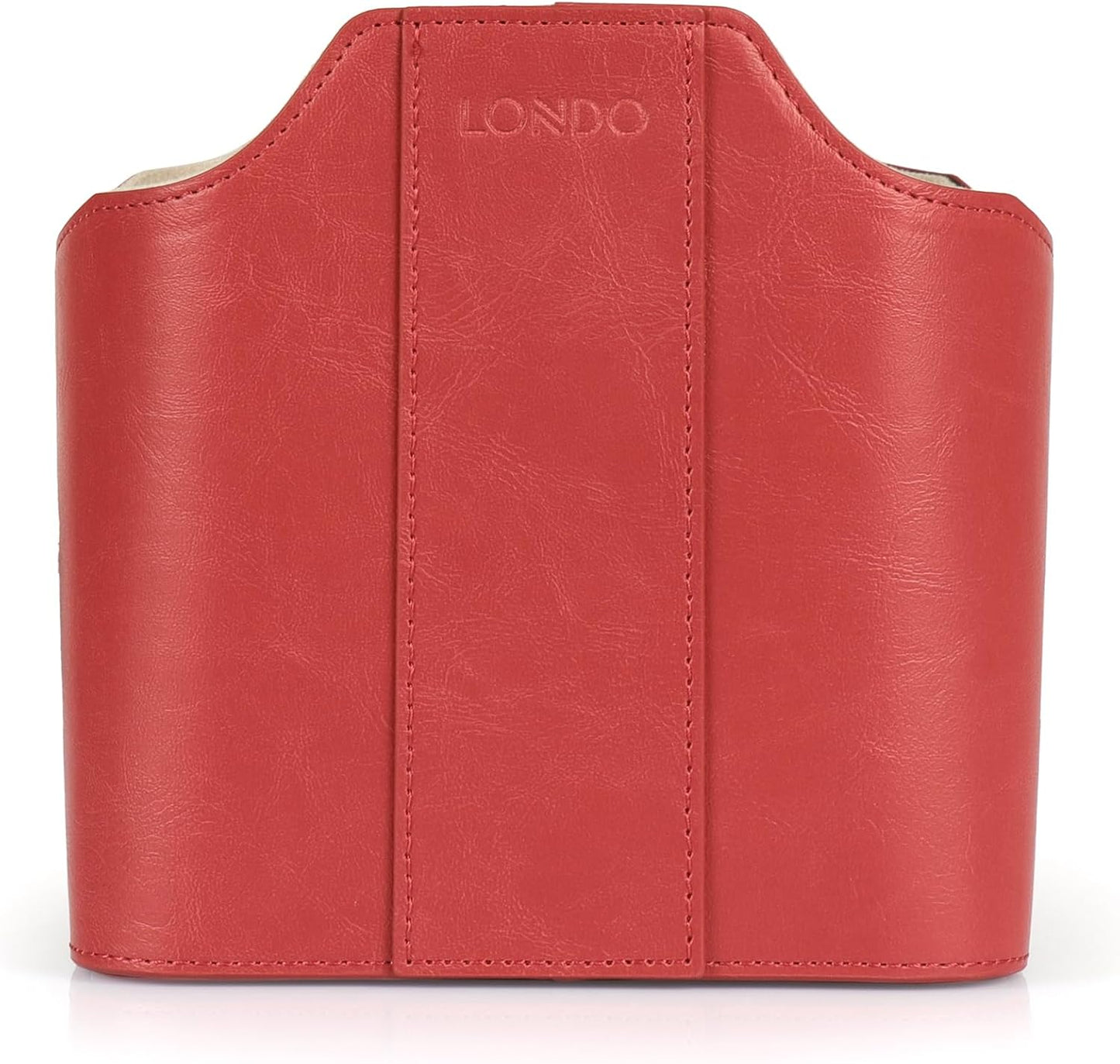 Londo PU Leather Remote Control Holder, Office Supplies Desk Organizer with Tablet Slot, Makeup Brush and Utensils