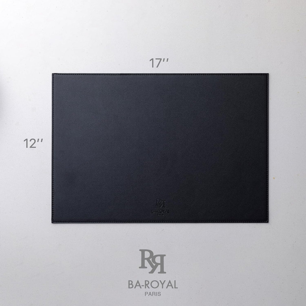 Baroyal Faux Leather Placemats Set of 12 Vinyl Washable Wipeable Table Mats for Kitchen Dining Table Heat Resistant