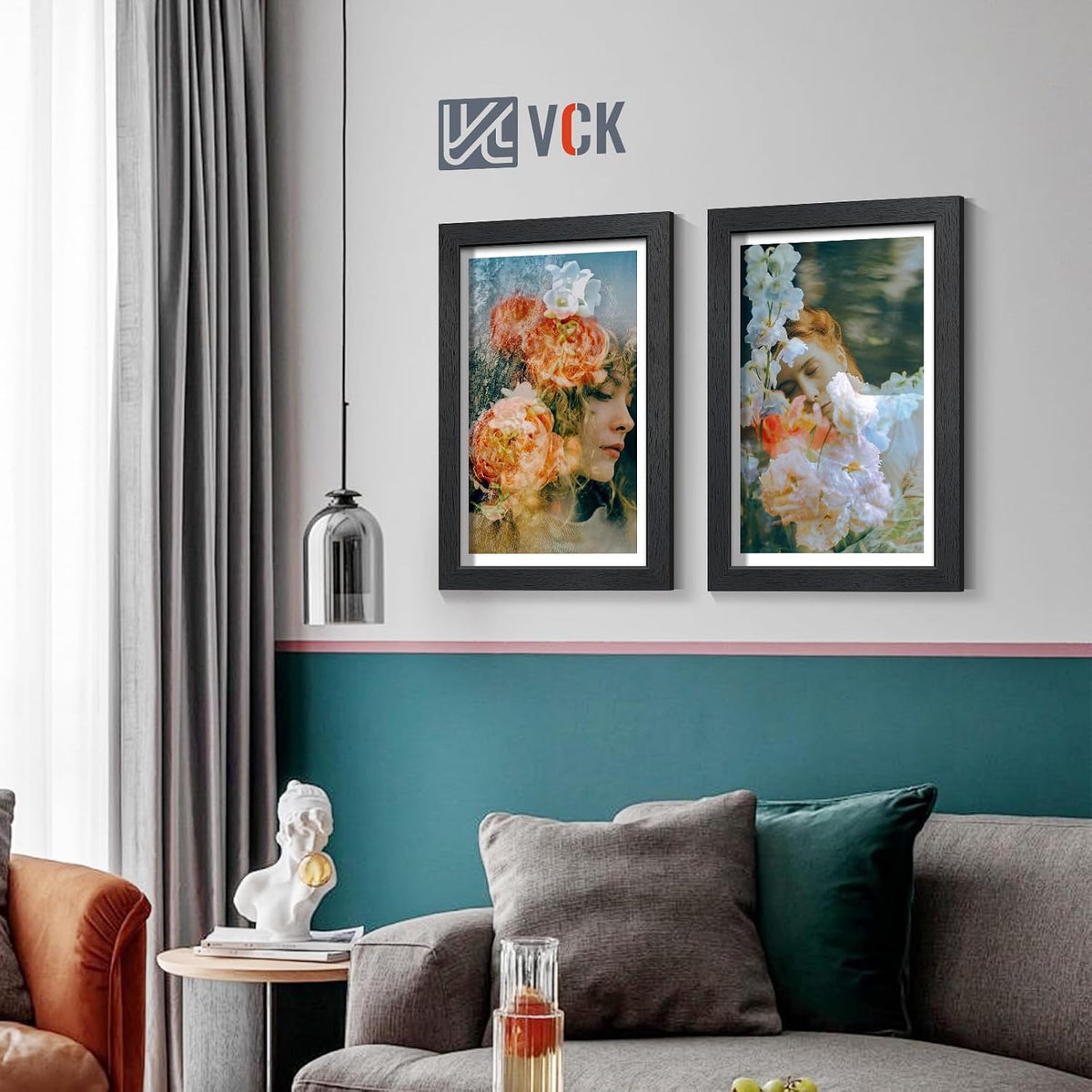 VCK 11x17 Picture Frames - Black, Wide Border Solid Wood Frame, Display Posters in Horizontal and Vertical, for Home