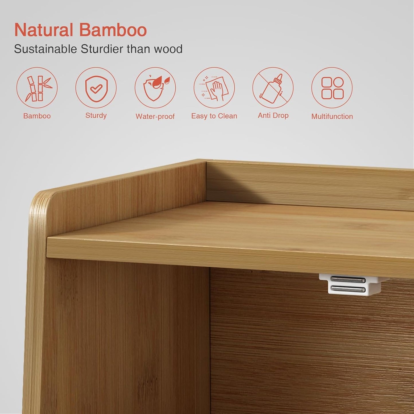 Goozii Wood Bread Box for Kithcen Countertop, Rustic Breadox Storage Container for Homemade Bread, Small Compact Bread