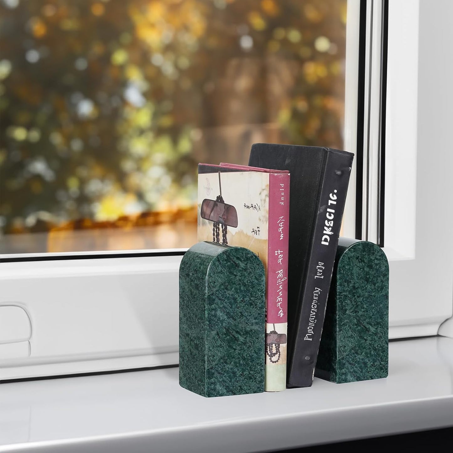Decorative Book Ends / Green Marble-indian Green