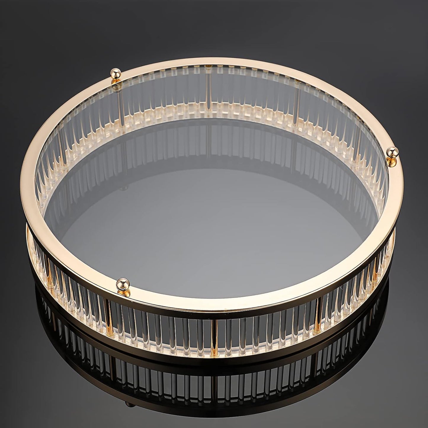 Metal Perfume Tray / Gold / 12.2