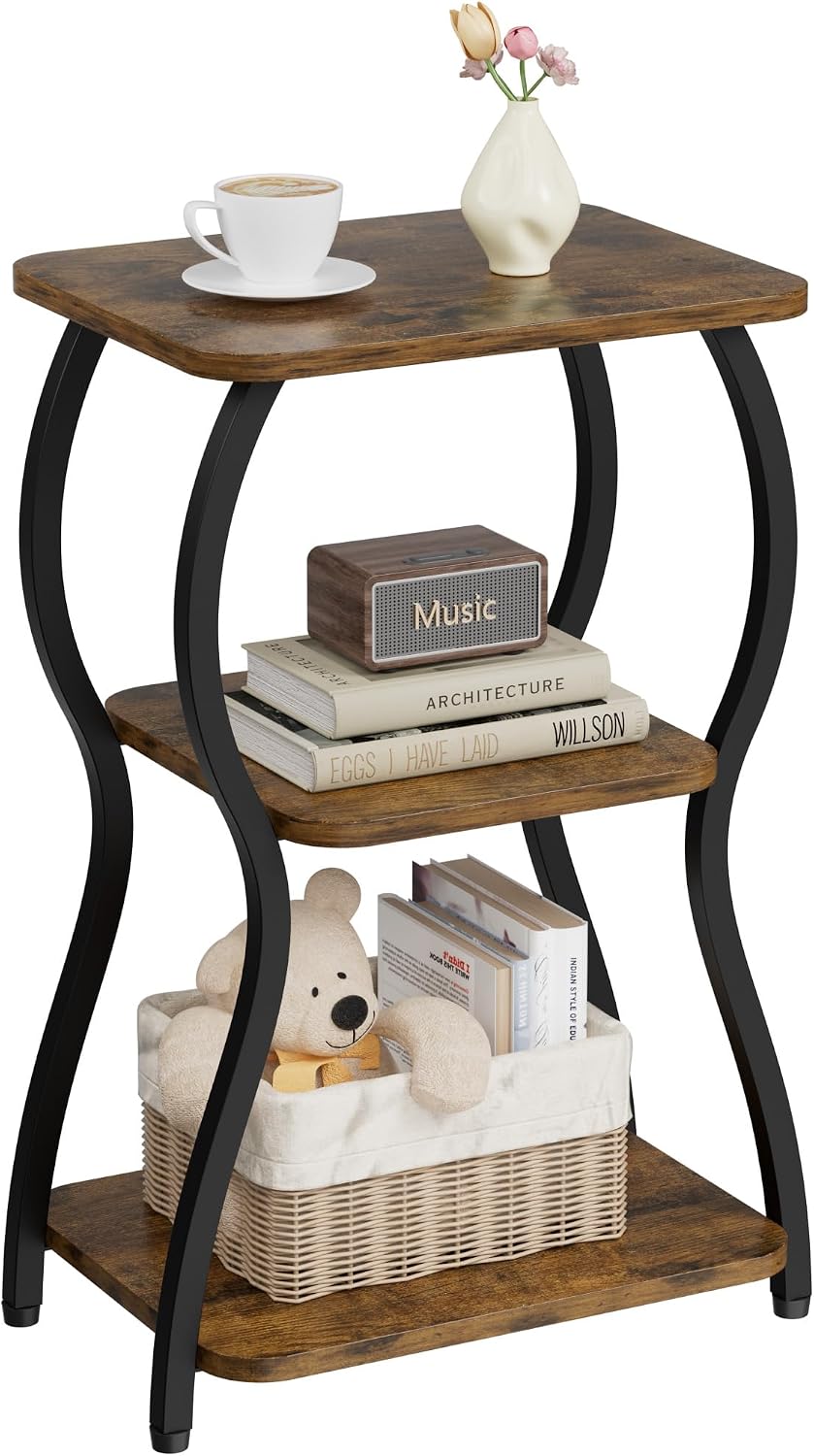 Small End Table for Small Spaces / Rustic Brown